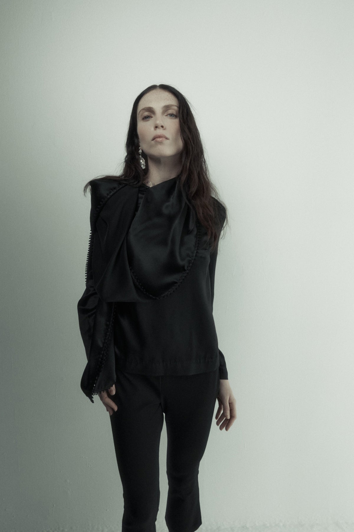 Saul Top in Silk Satin