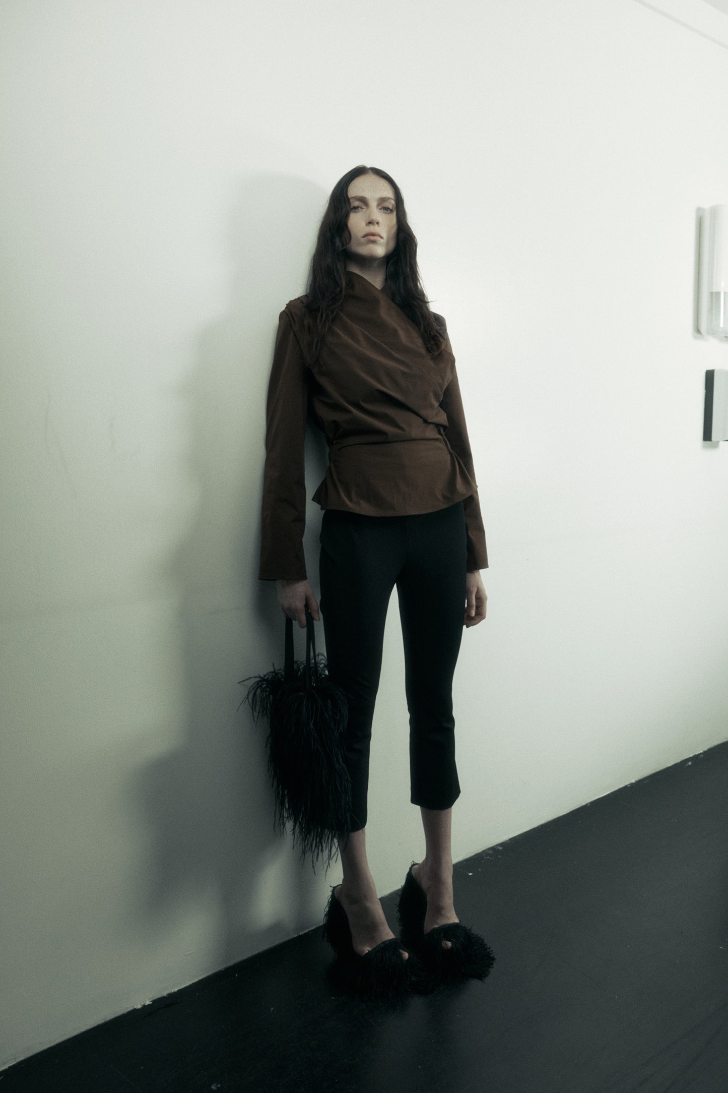 Long Sleeve Chaimberlain Top in Tech Taffeta