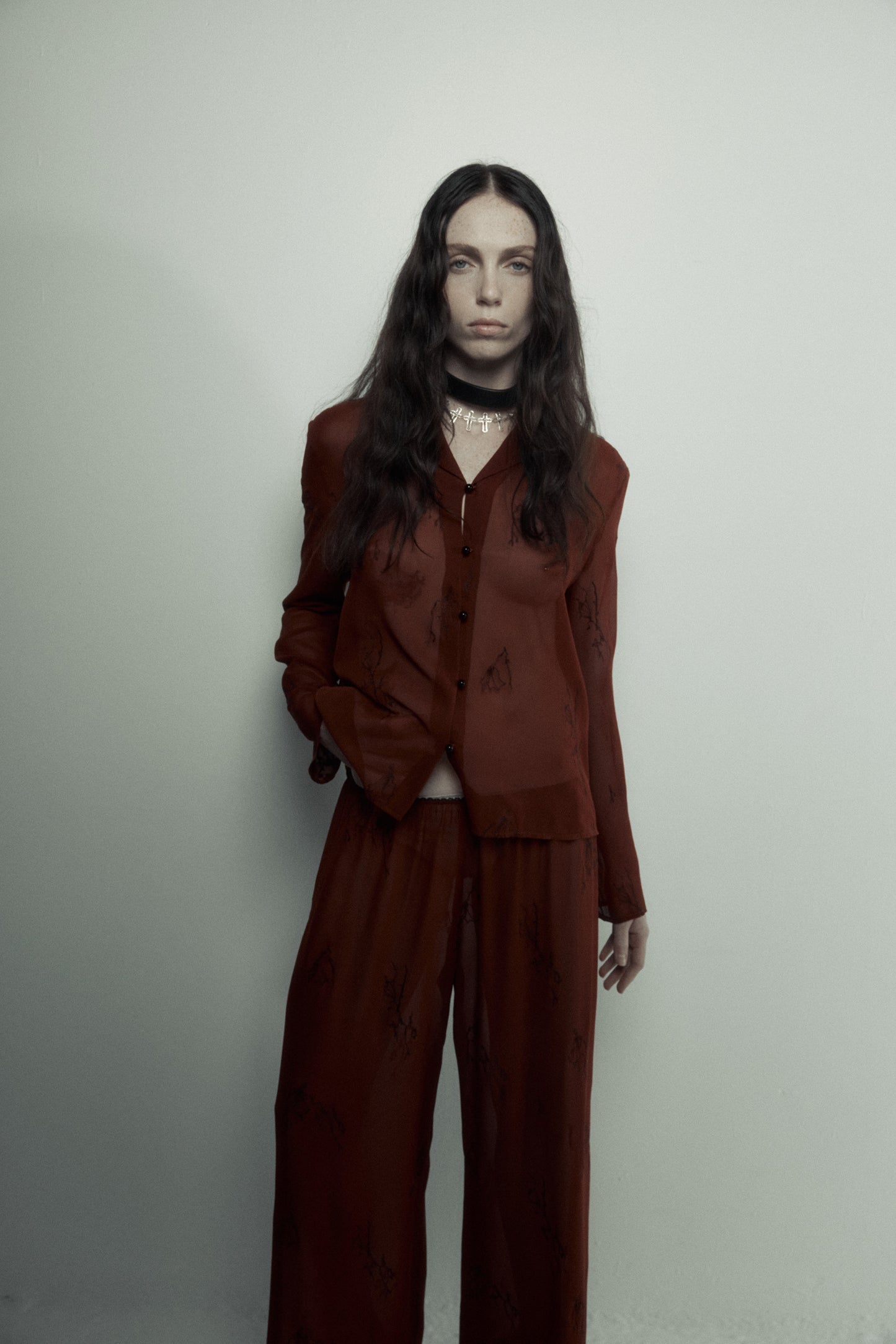 Irving Trouser in Silk Georgette
