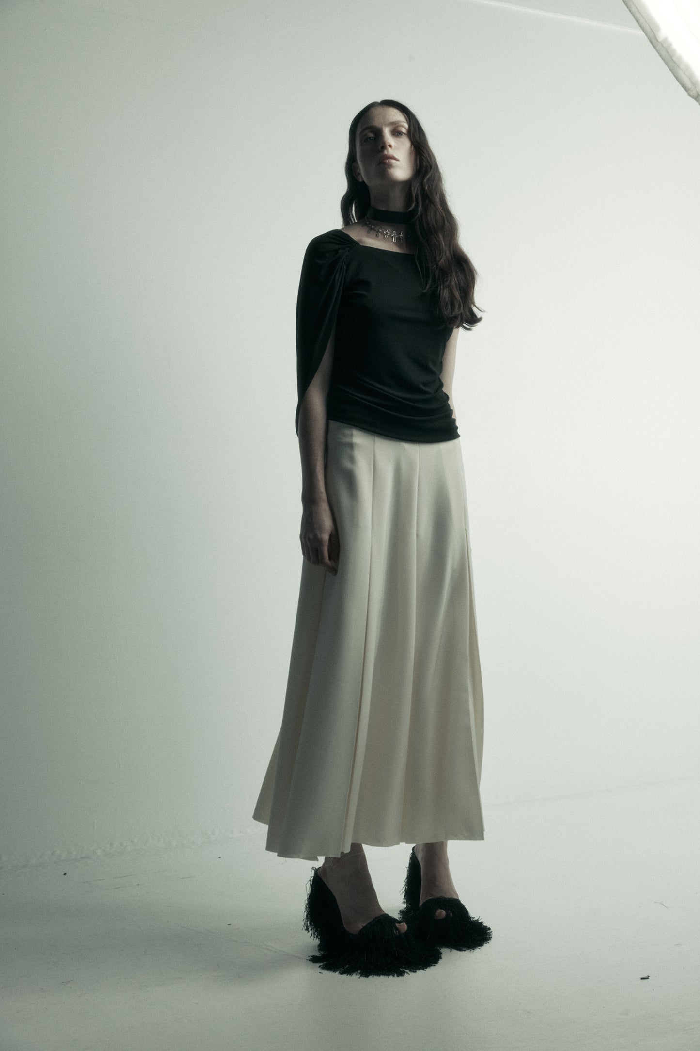 Ava Skirt in Drape Suiting