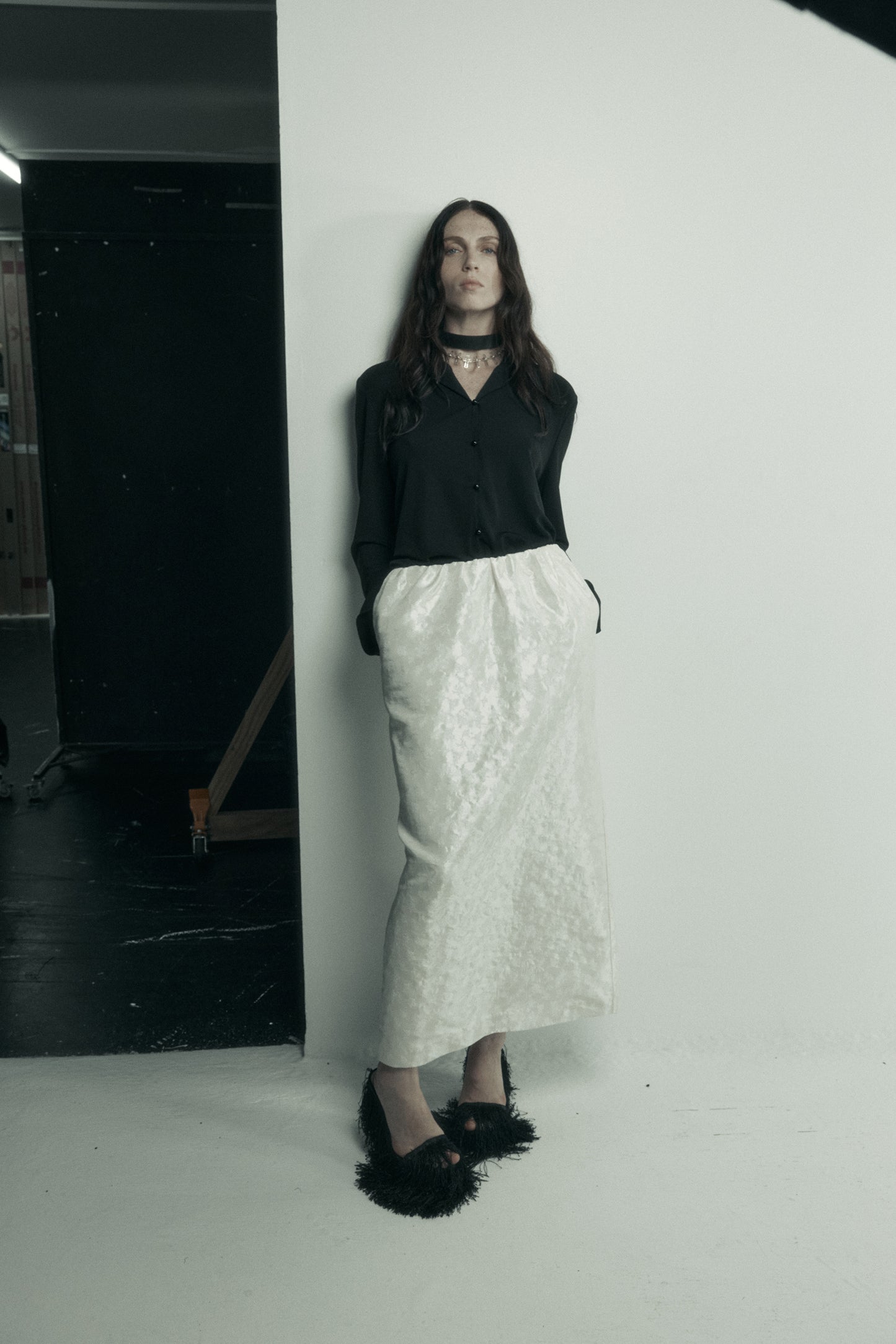 Mies Skirt in Embroidered Taffeta