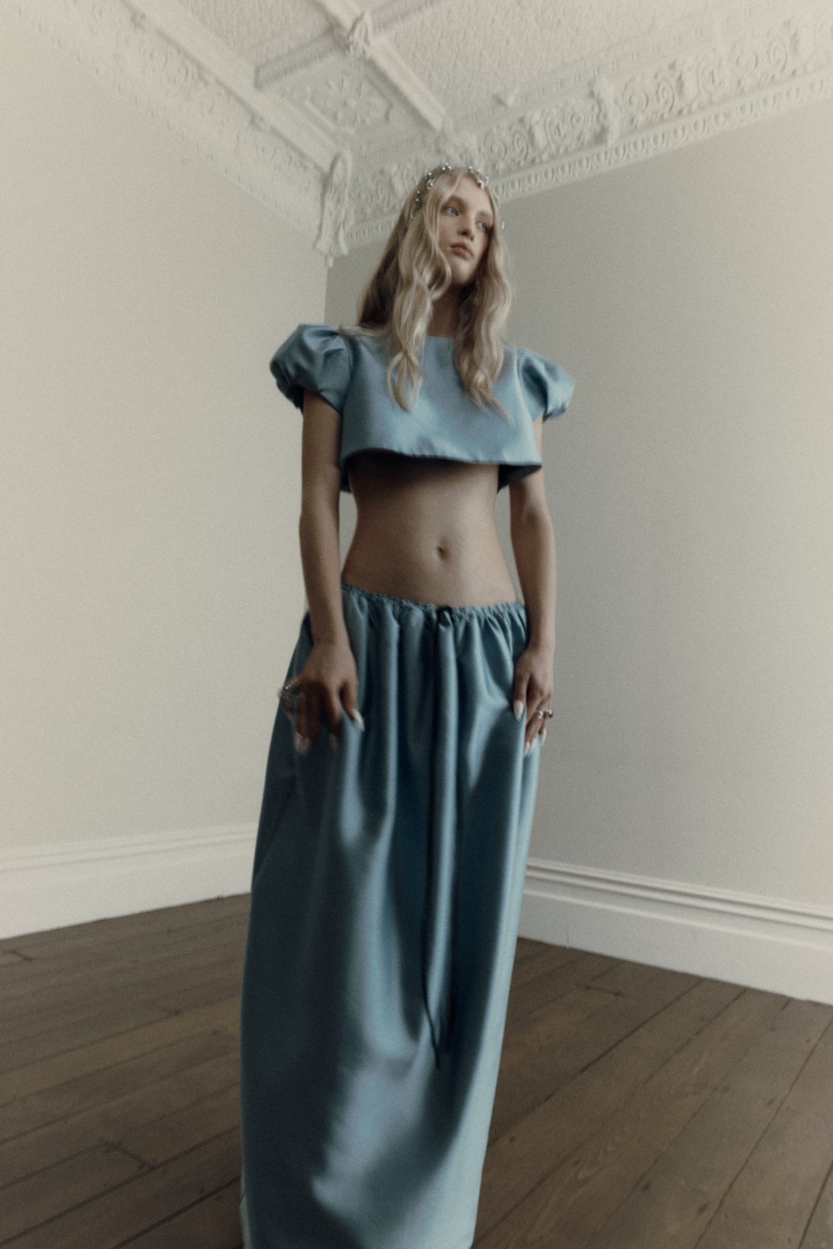 Ophelia Skirt in Silk Wool Taffeta
