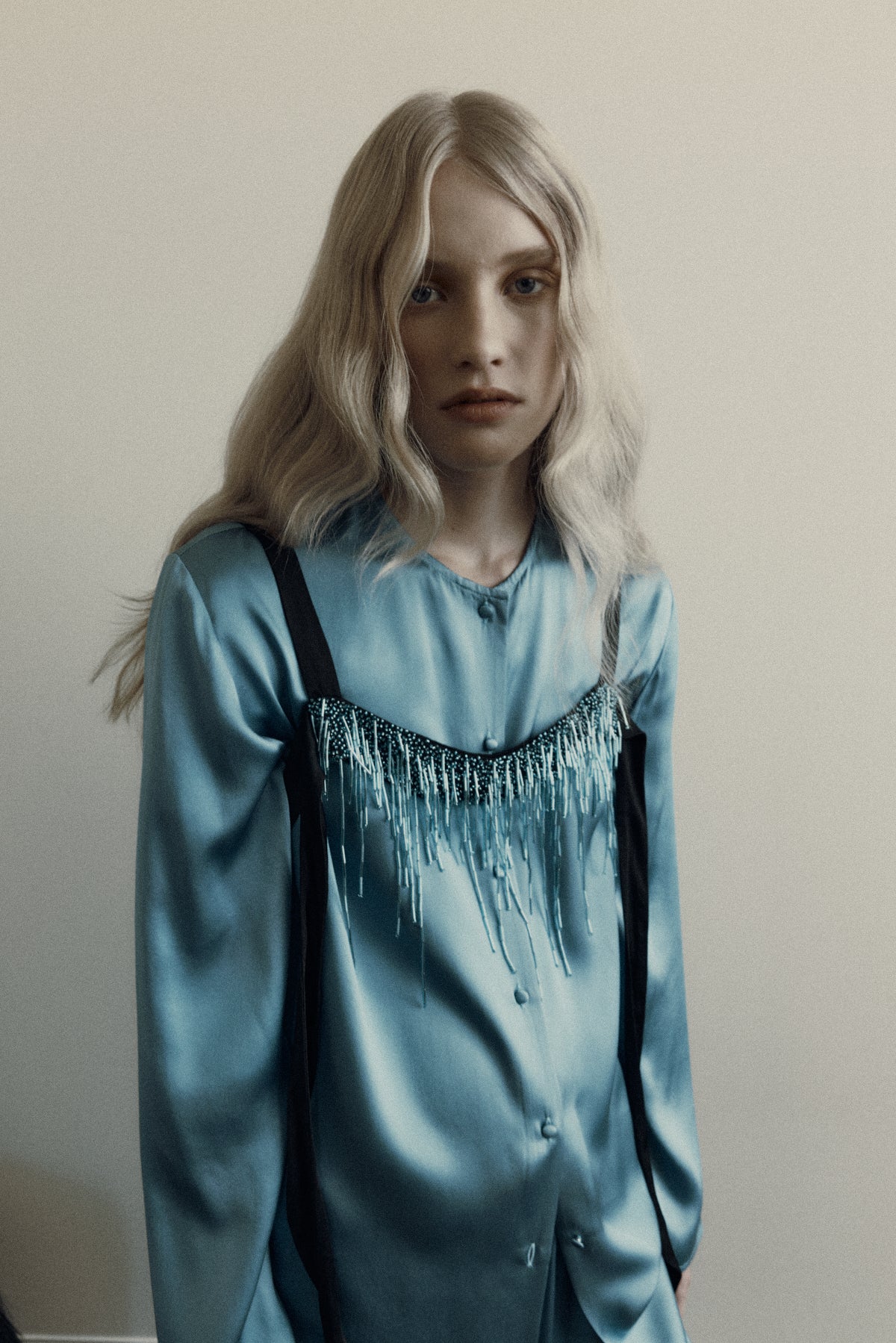 Over Shirt in Silk Charmeuse