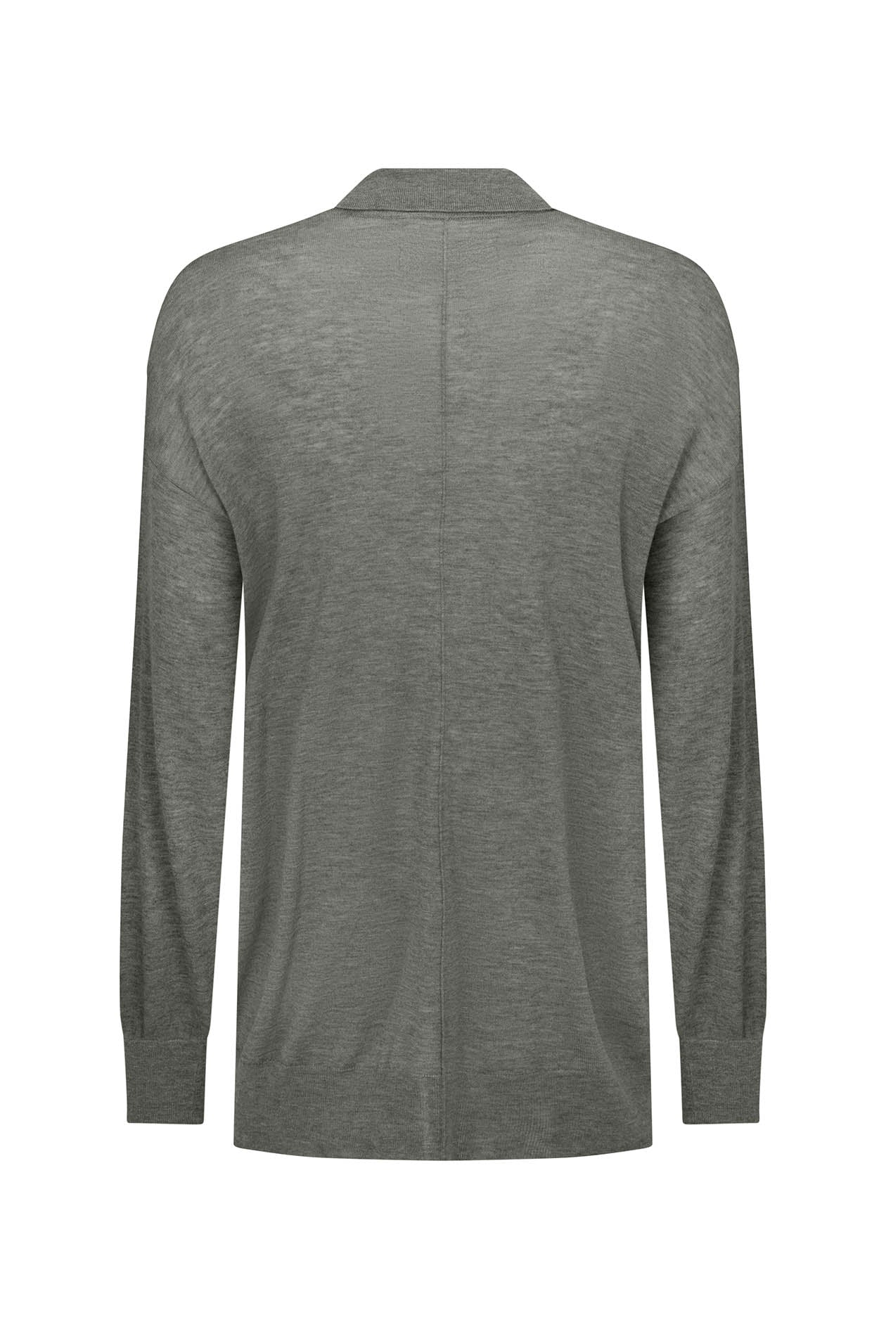 Long Sleeve Orwell Polo in Silk Wool