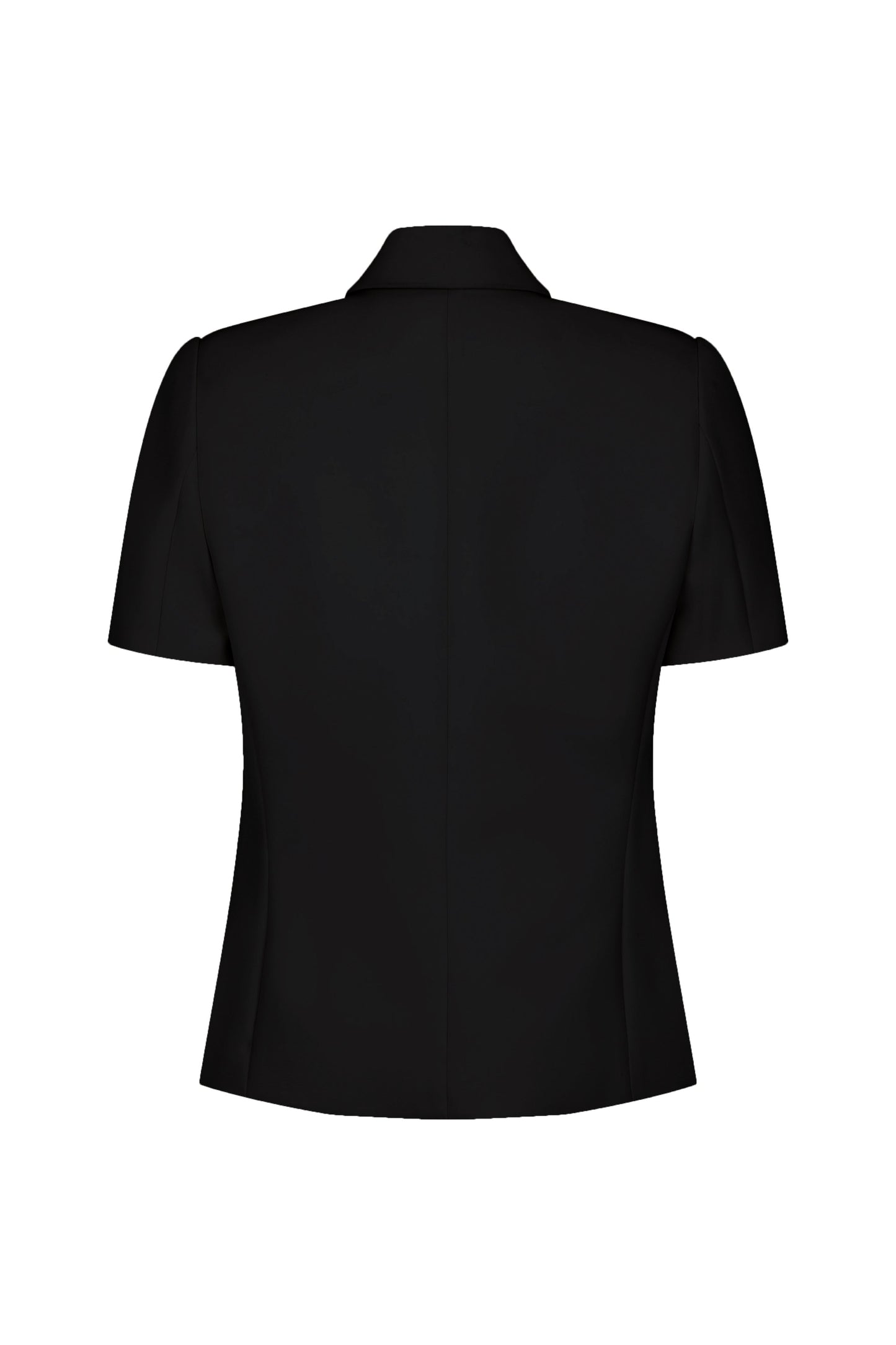 Short Sleeve Bardot Blazer in Bonded Suiting