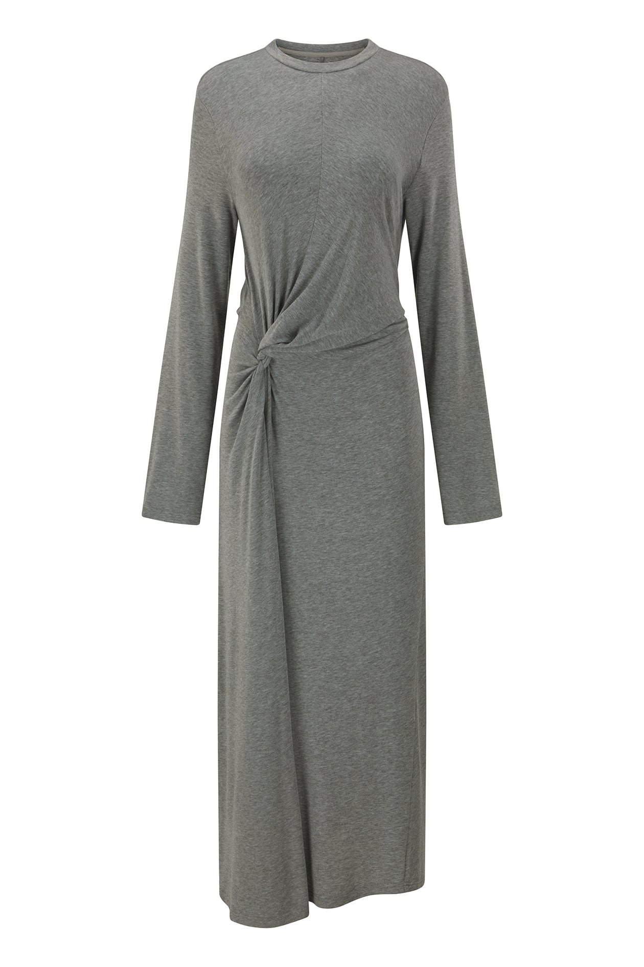 tencel jersey midi wrap dress Harris Tapper glamorous cowl neck open back dress