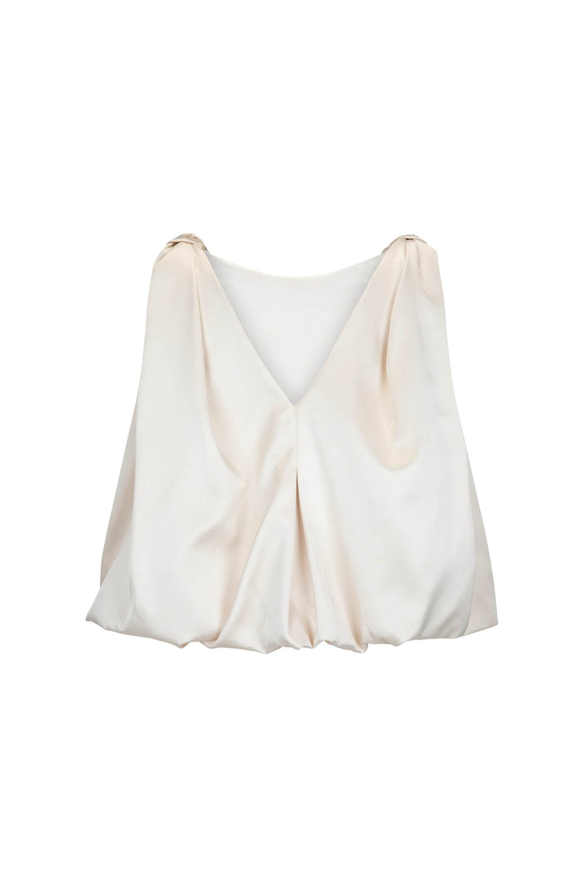 Knot Top in Bonded Satin