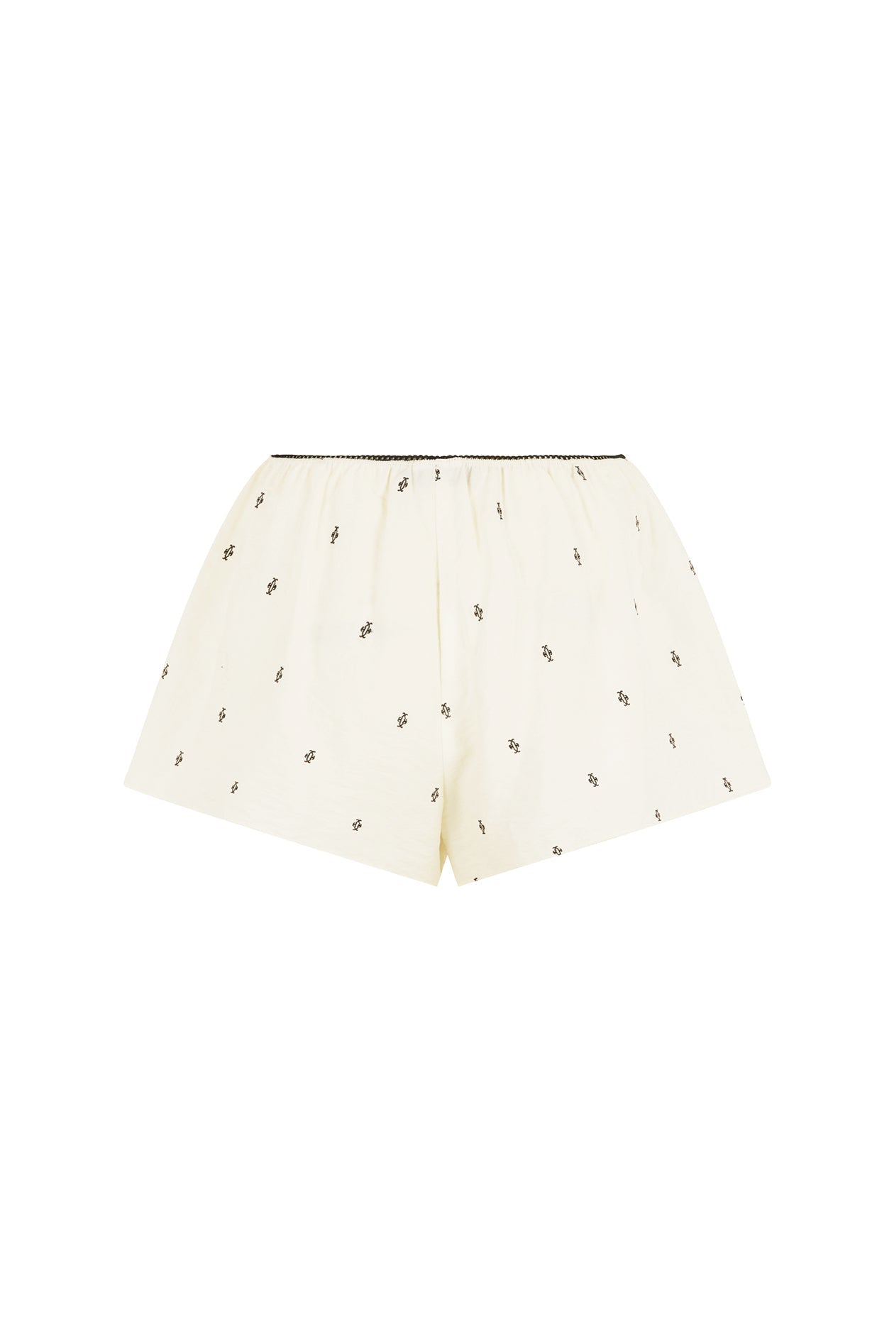 Boudoir Shorts in Embroidered Silk