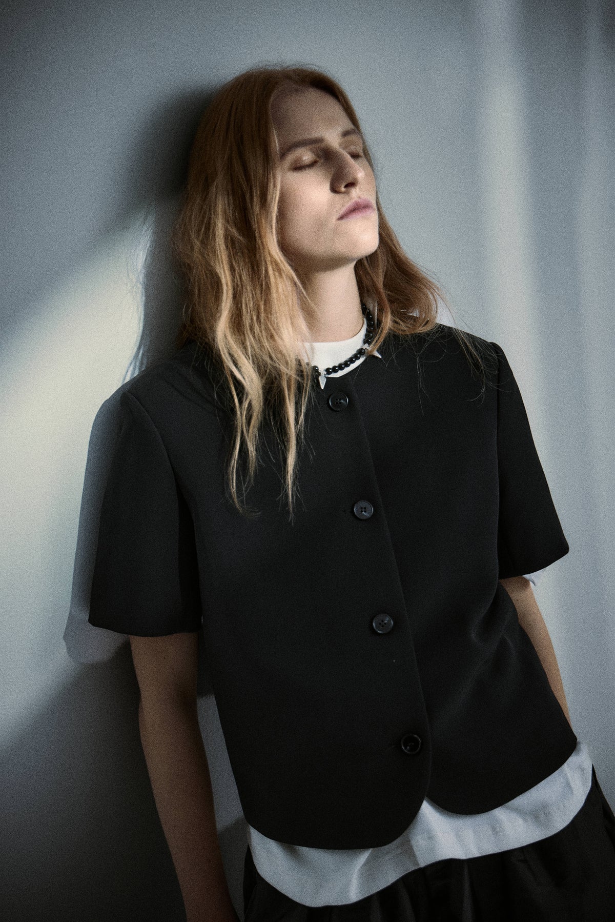 Short Sleeve Tilmens Jacket in Bonded Suiting