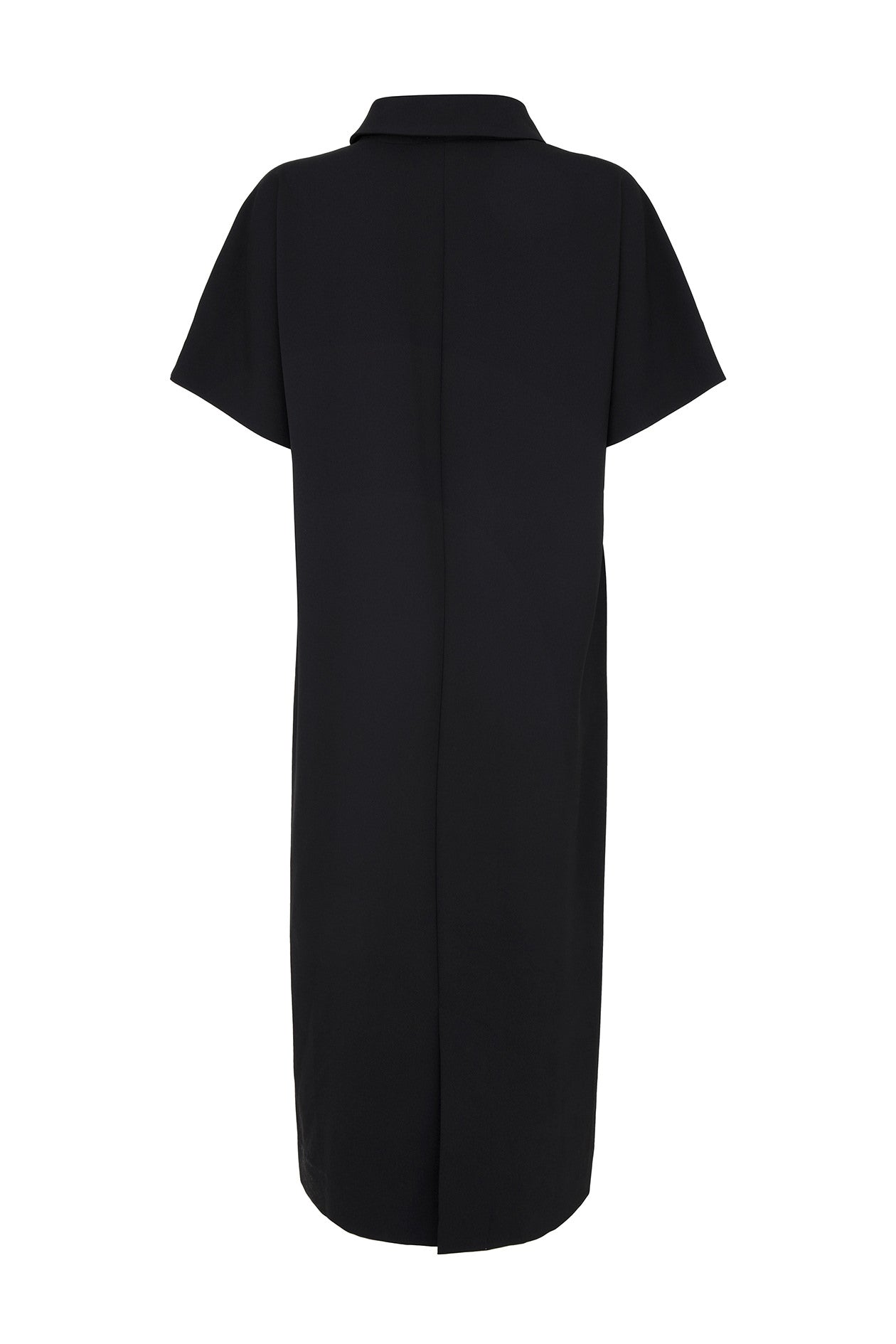 Long Polo Dress in Drape Suiting Long Polo Dress in Drape Suiting