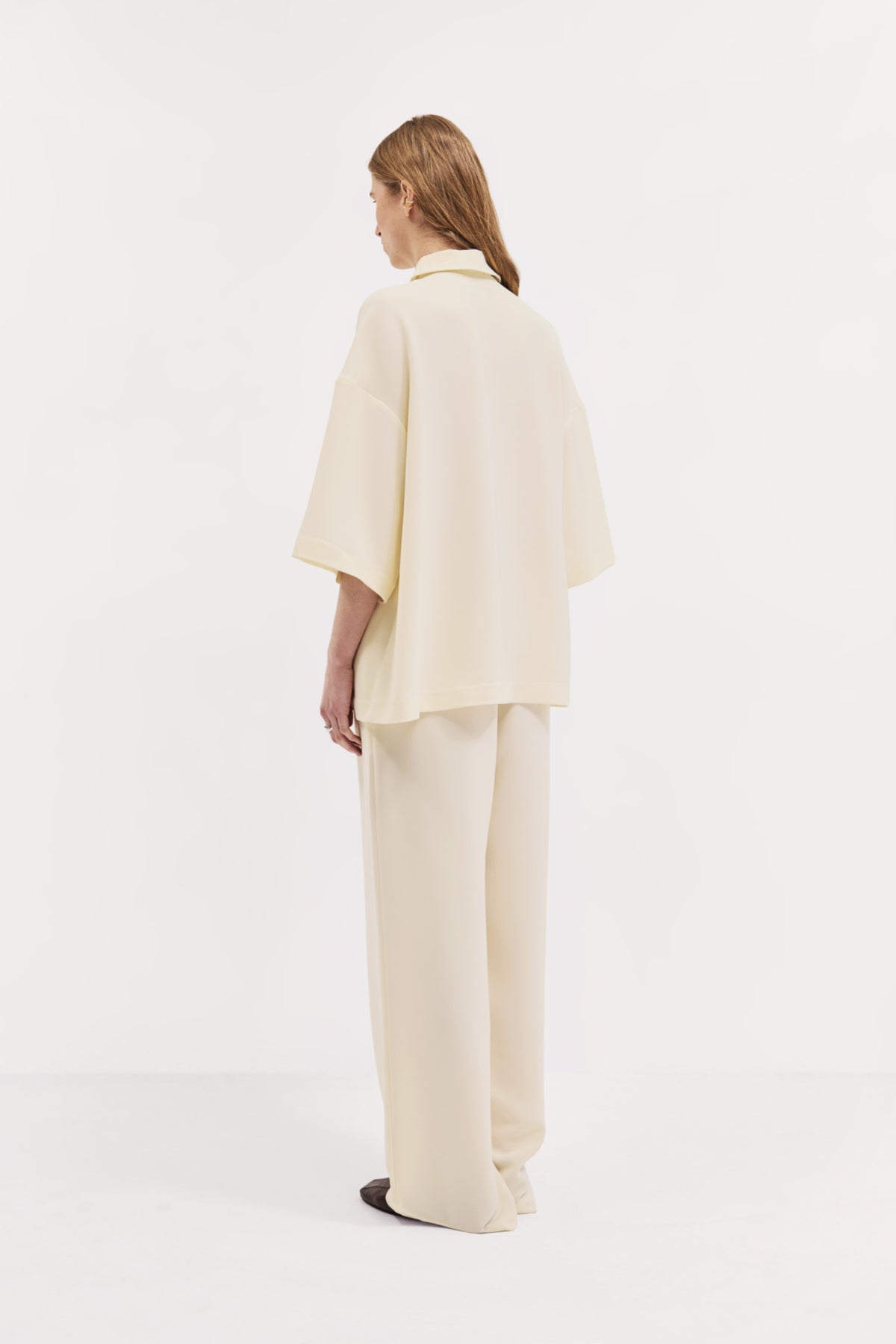 Short Sleeve Orwell Polo in Drape Suiting