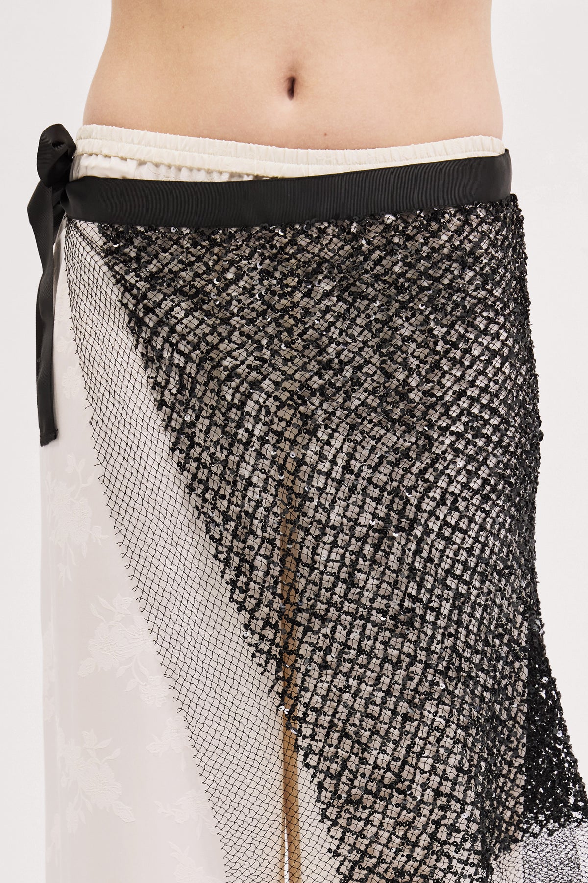 Beaded Apron in Beaded Fishnet
