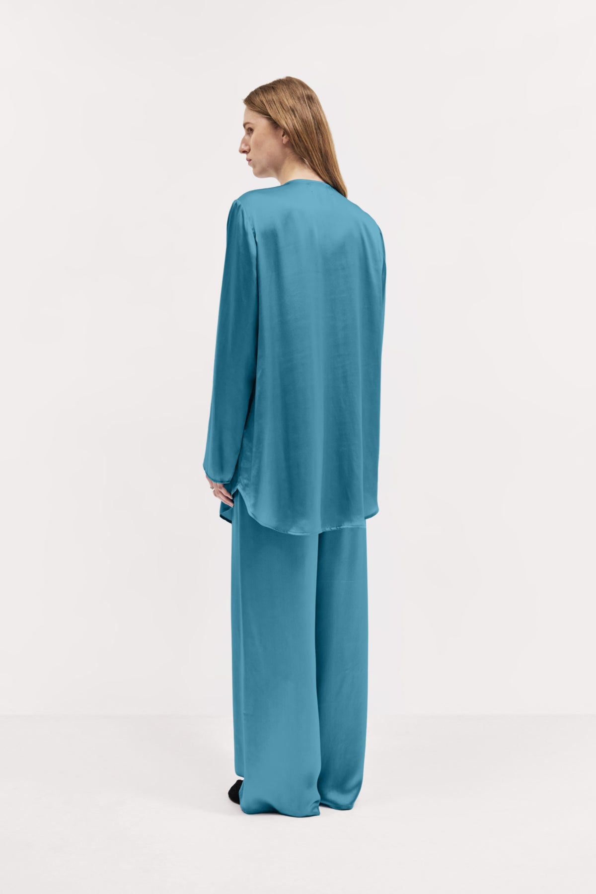 Over Shirt in Silk Charmeuse
