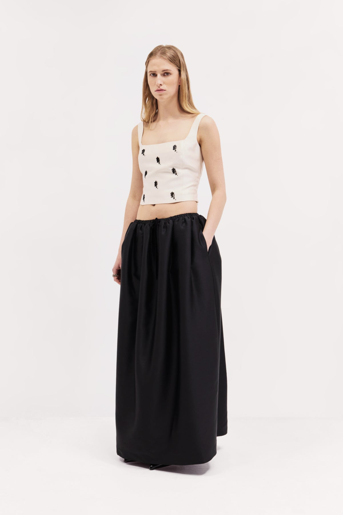 Ophelia Skirt in Silk Wool Taffeta