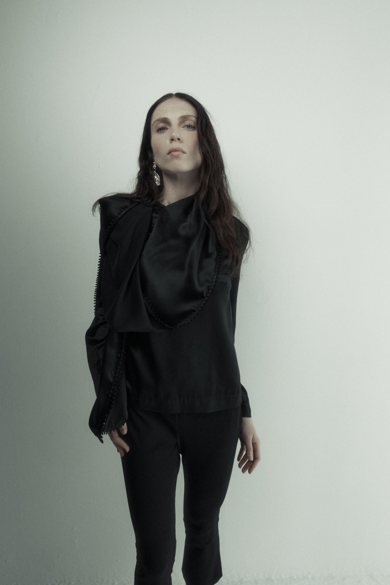 Saul Top in Silk Satin