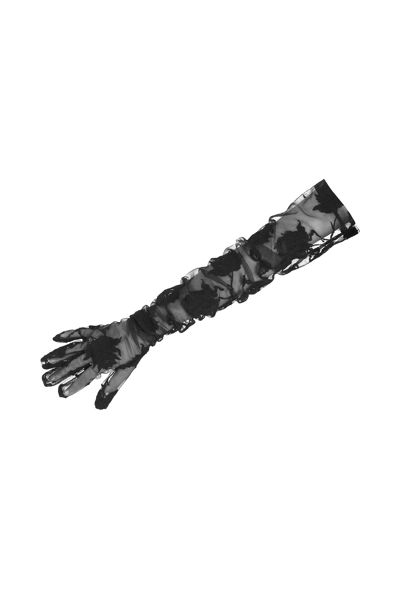 Gloves in Embroidered Tulle