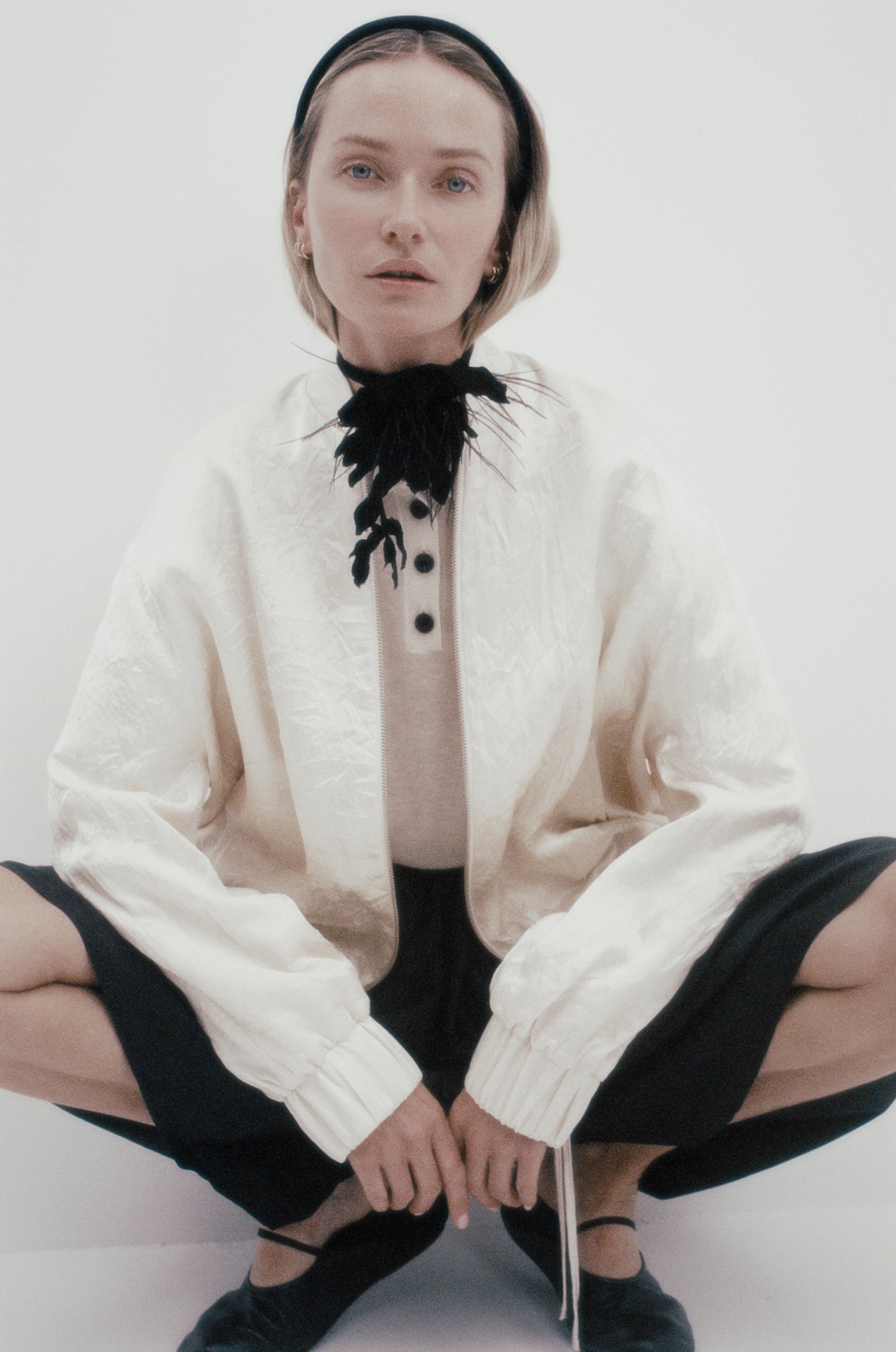 Bram Jacket in Jacquard Satin