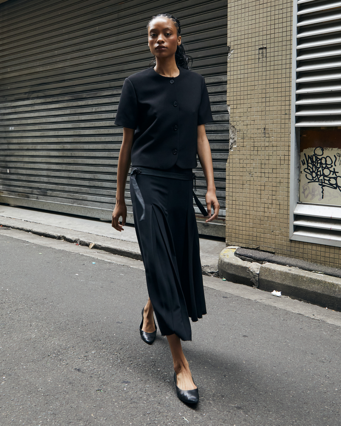 Short Sleeve Tilmens Jacket in Bonded Suiting