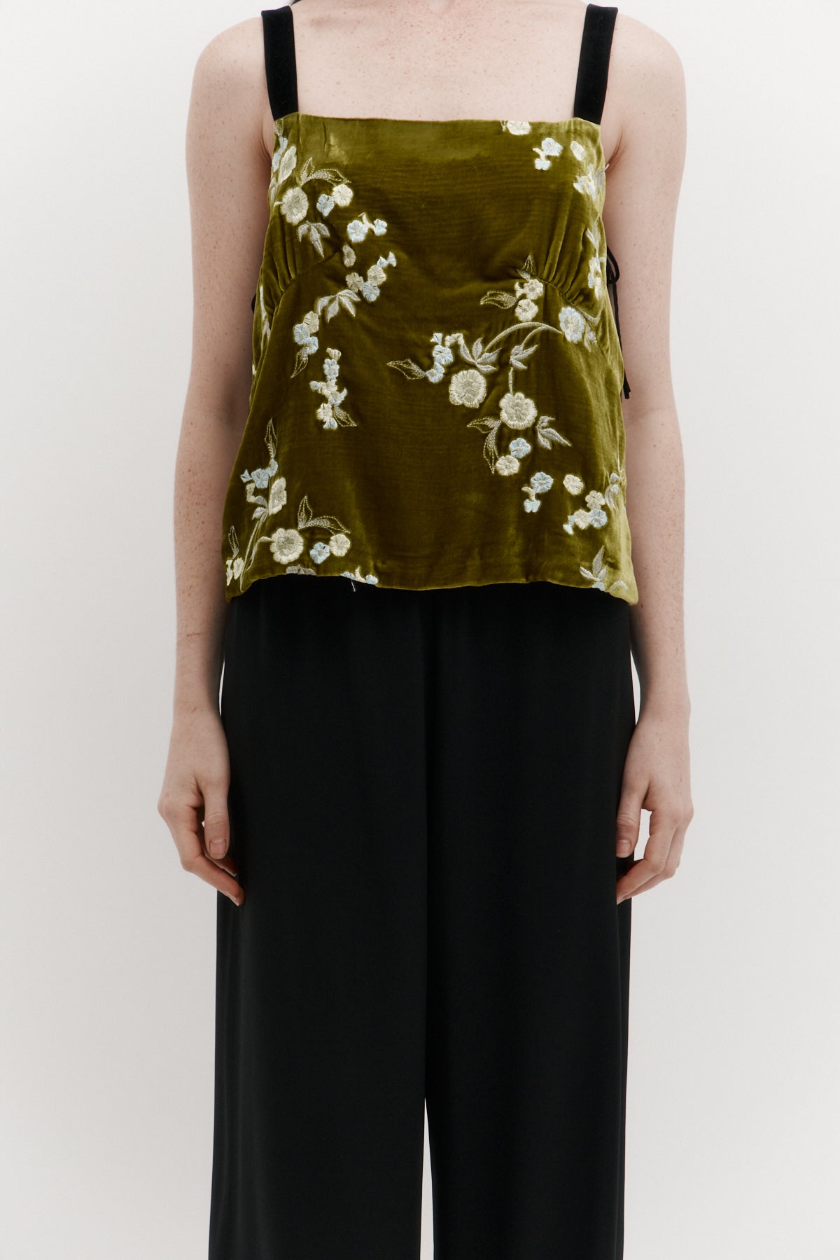Plum Top in Embroidered Velvet