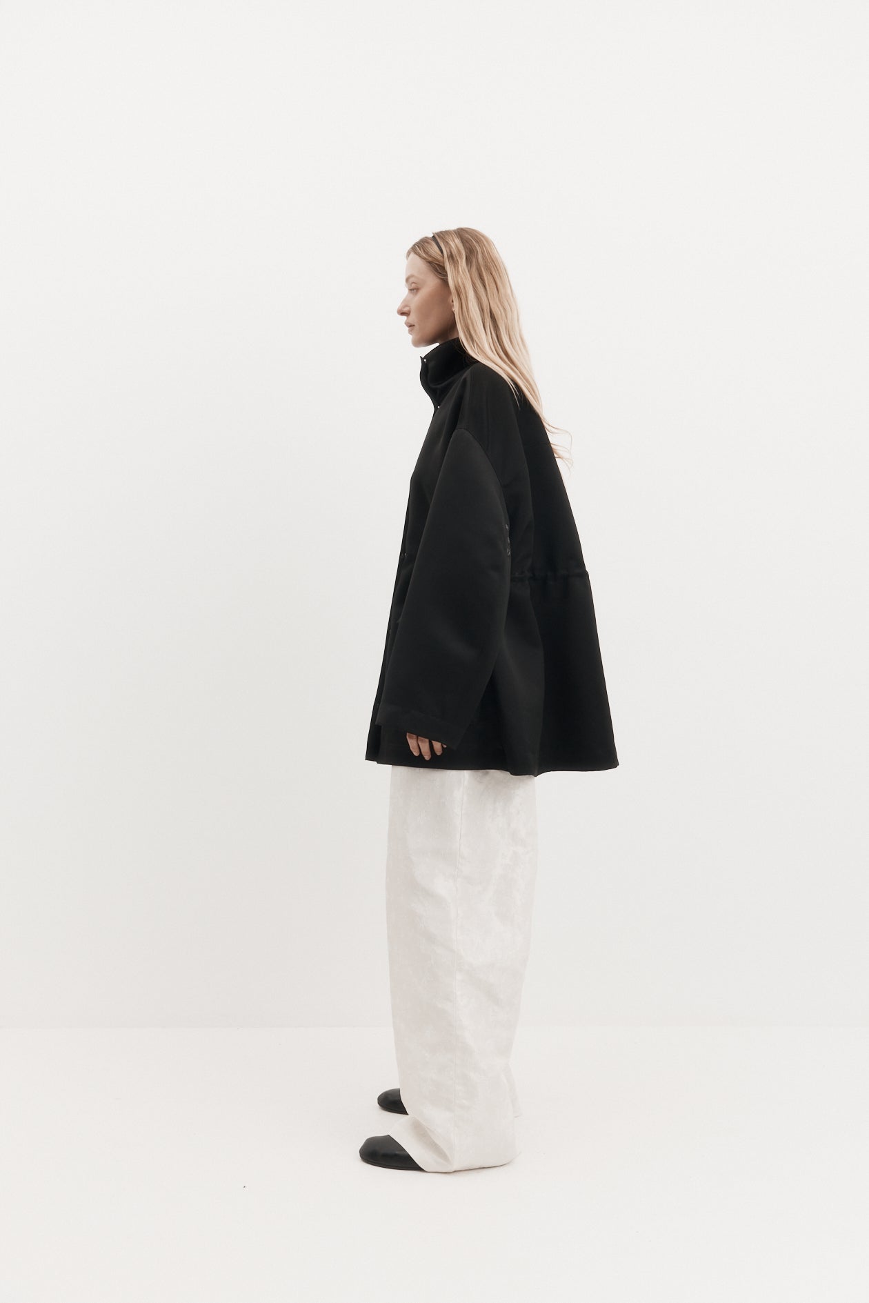 Drew Trouser in Embroidered Taffeta