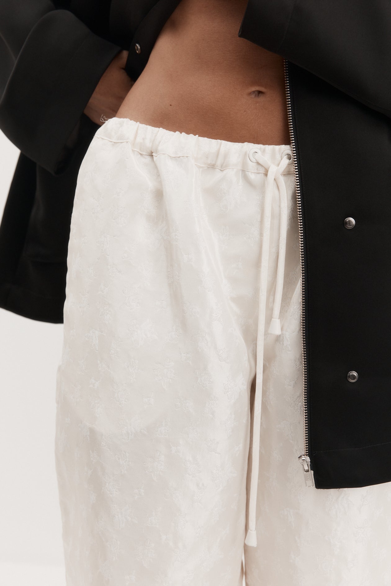 Drew Trouser in Embroidered Taffeta