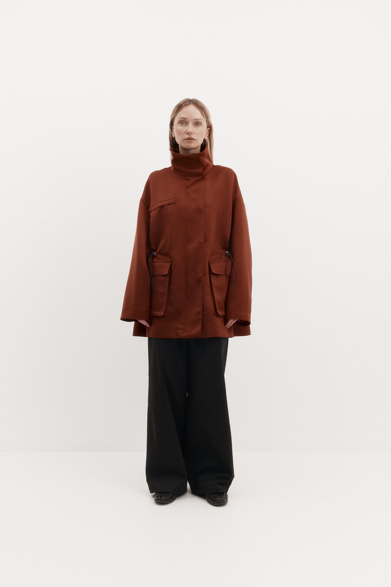 Balmoral Parka in Satin Faille