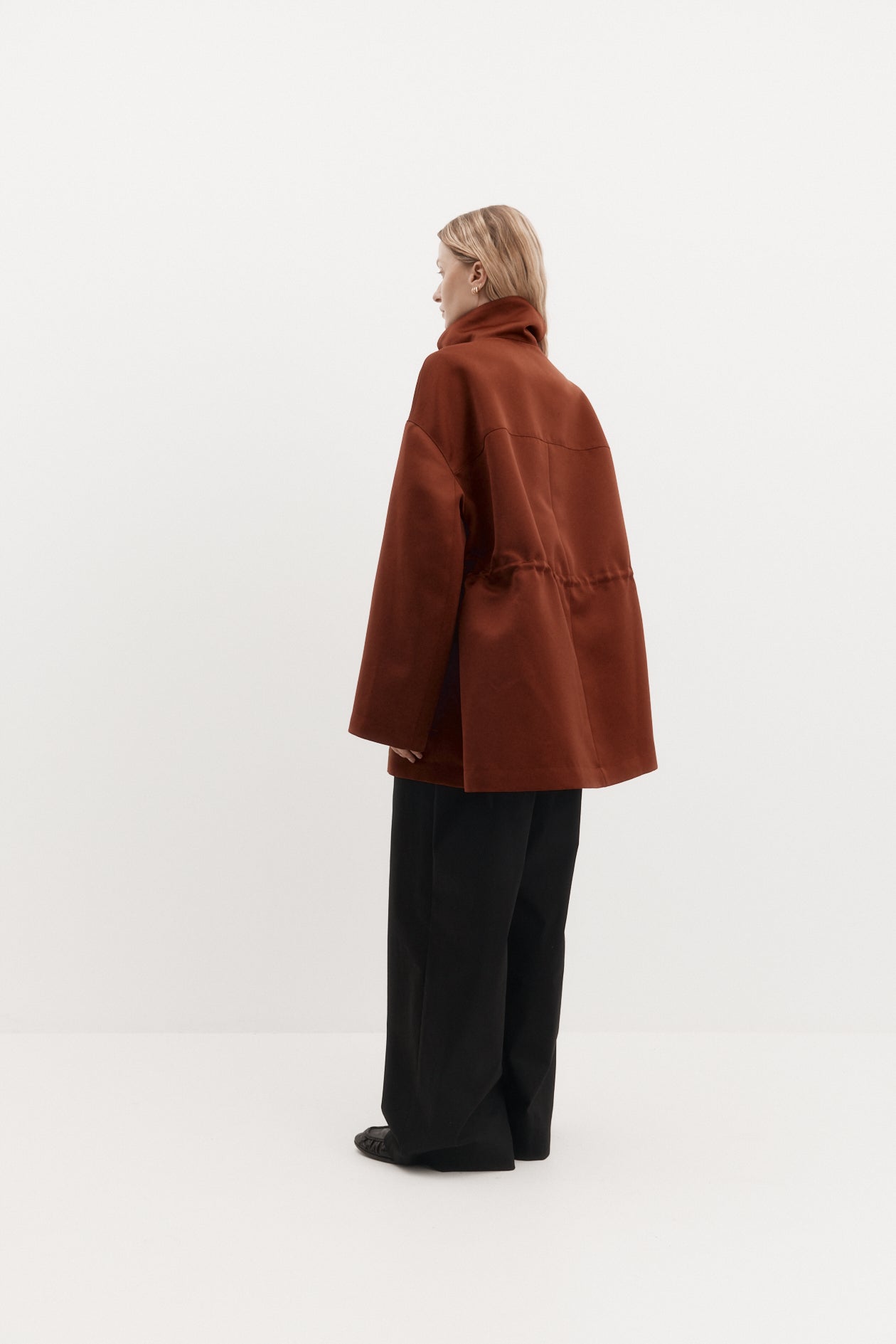Balmoral Parka in Satin Faille