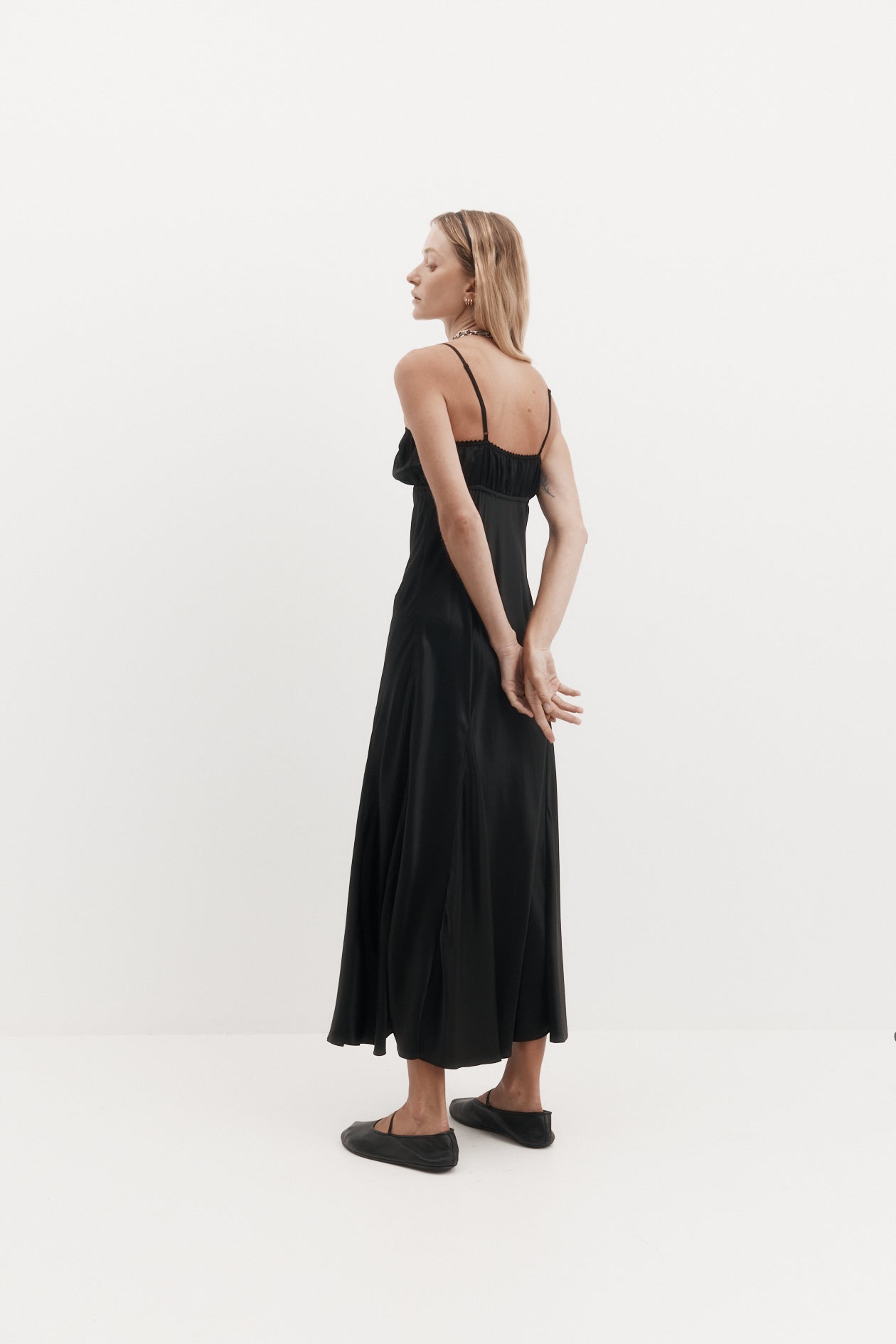 Boudoir Dress in Silk Satin