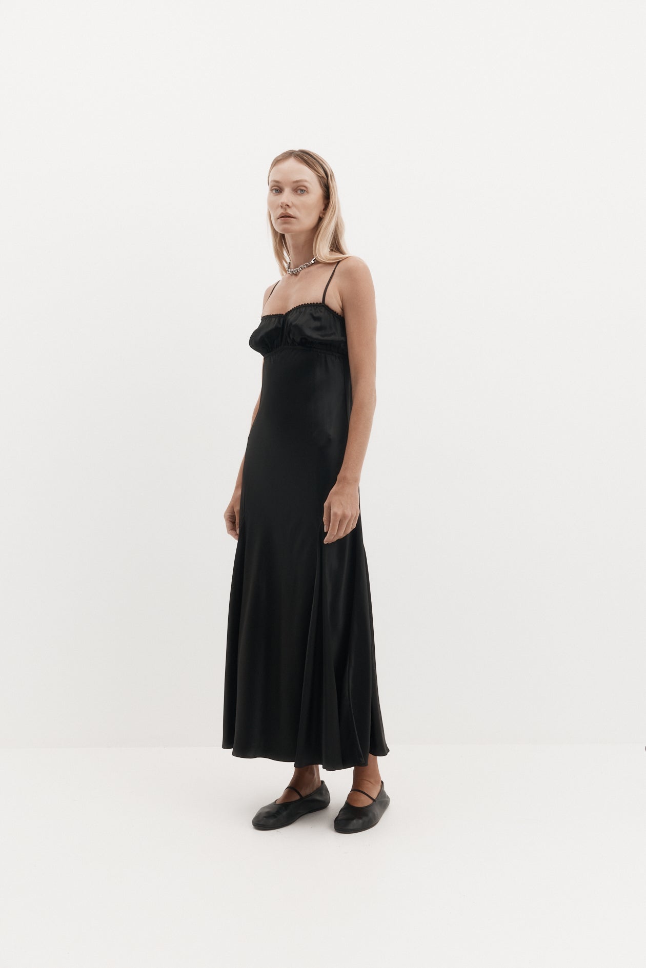 Boudoir Dress in Silk Satin
