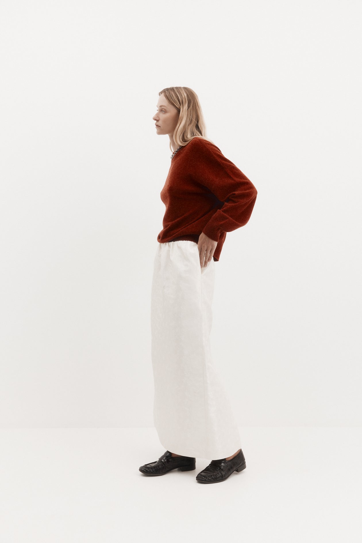 Mies Skirt in Embroidered Taffeta