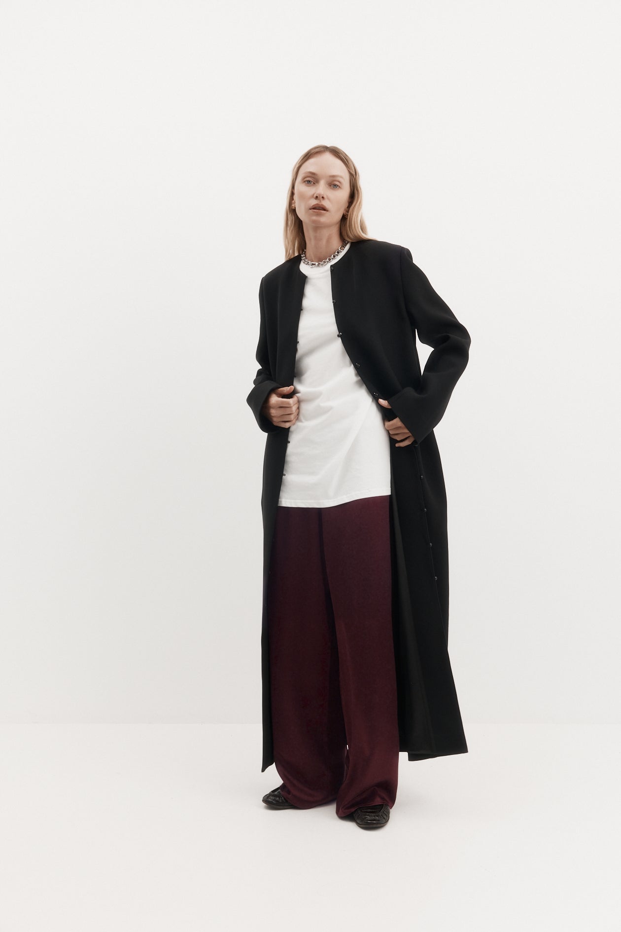 Eileen Coat in Wool Tencel Suiting