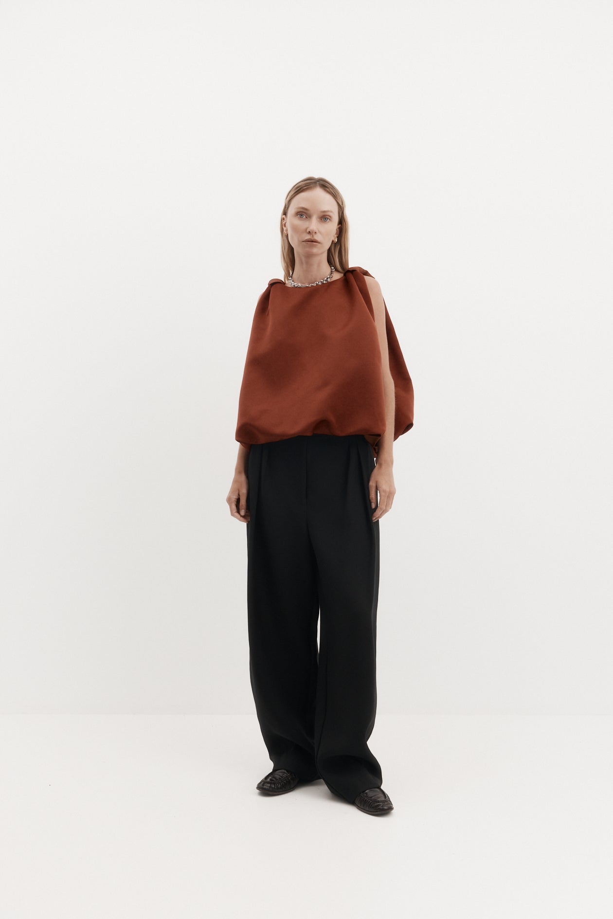 Knot Top in Satin Faille