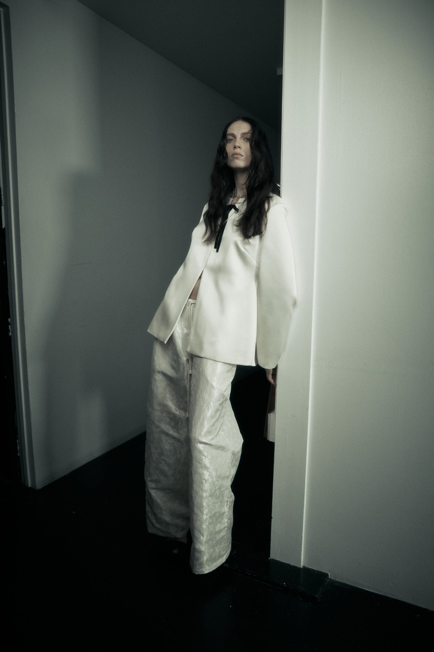 Loin Top in Satin Faille