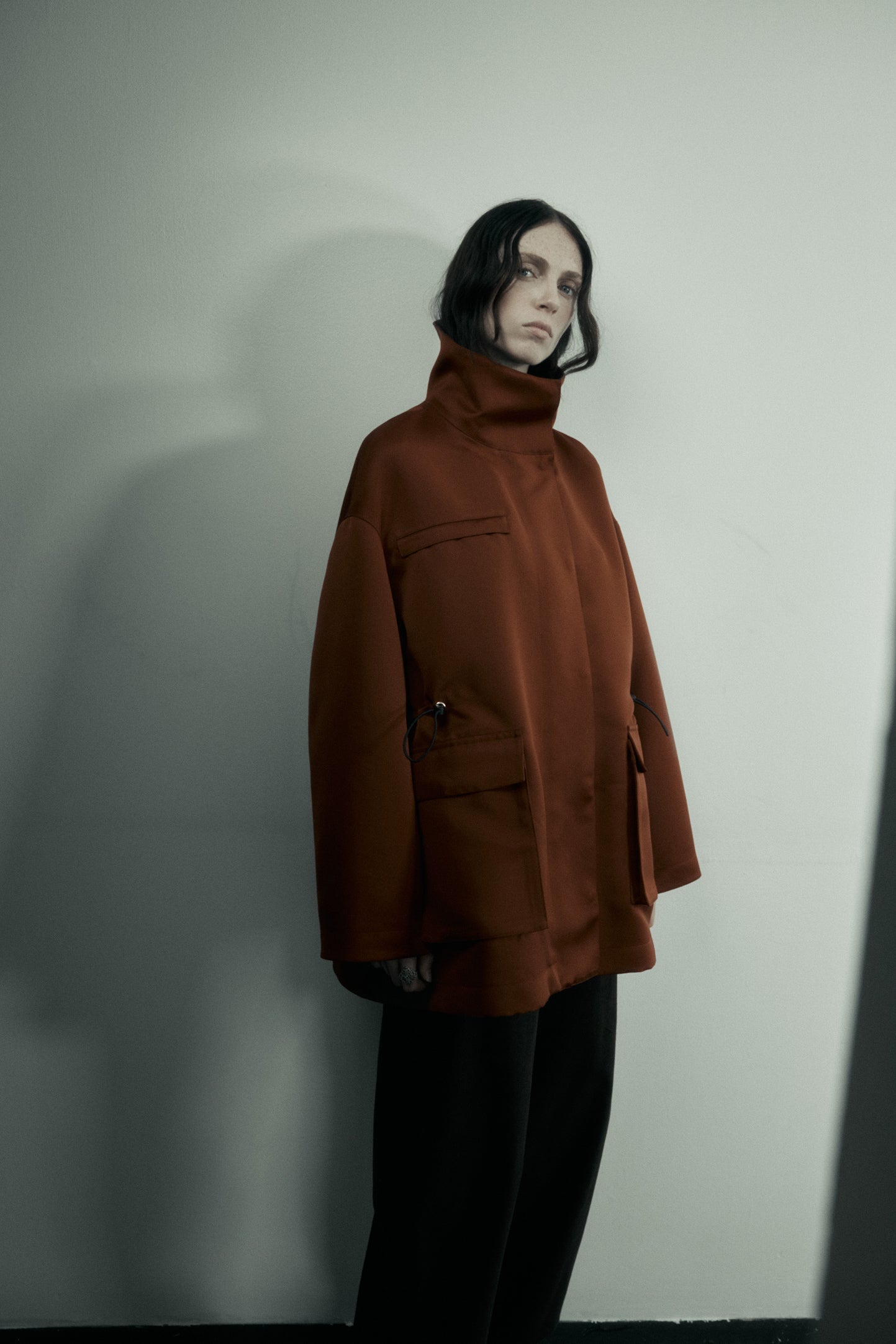 Balmoral Parka in Satin Faille