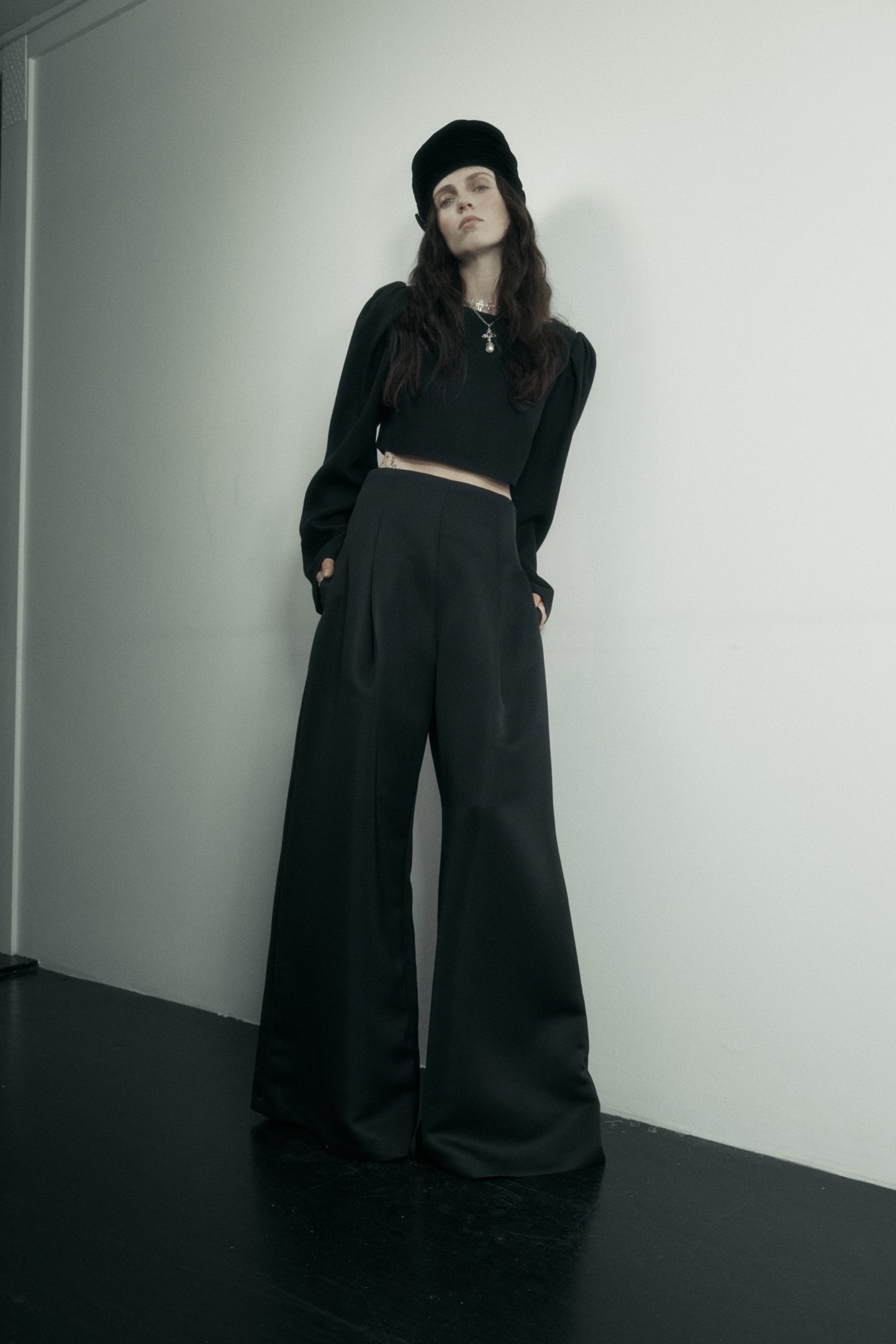 Tanner Top in Wool Tencel Suiting