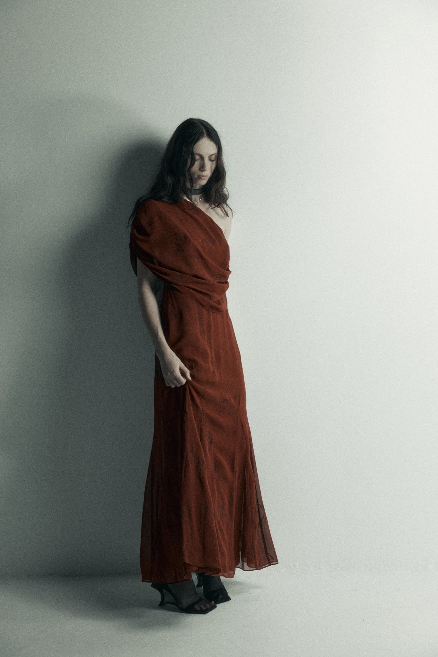 Lucille Dress in Silk Georgette