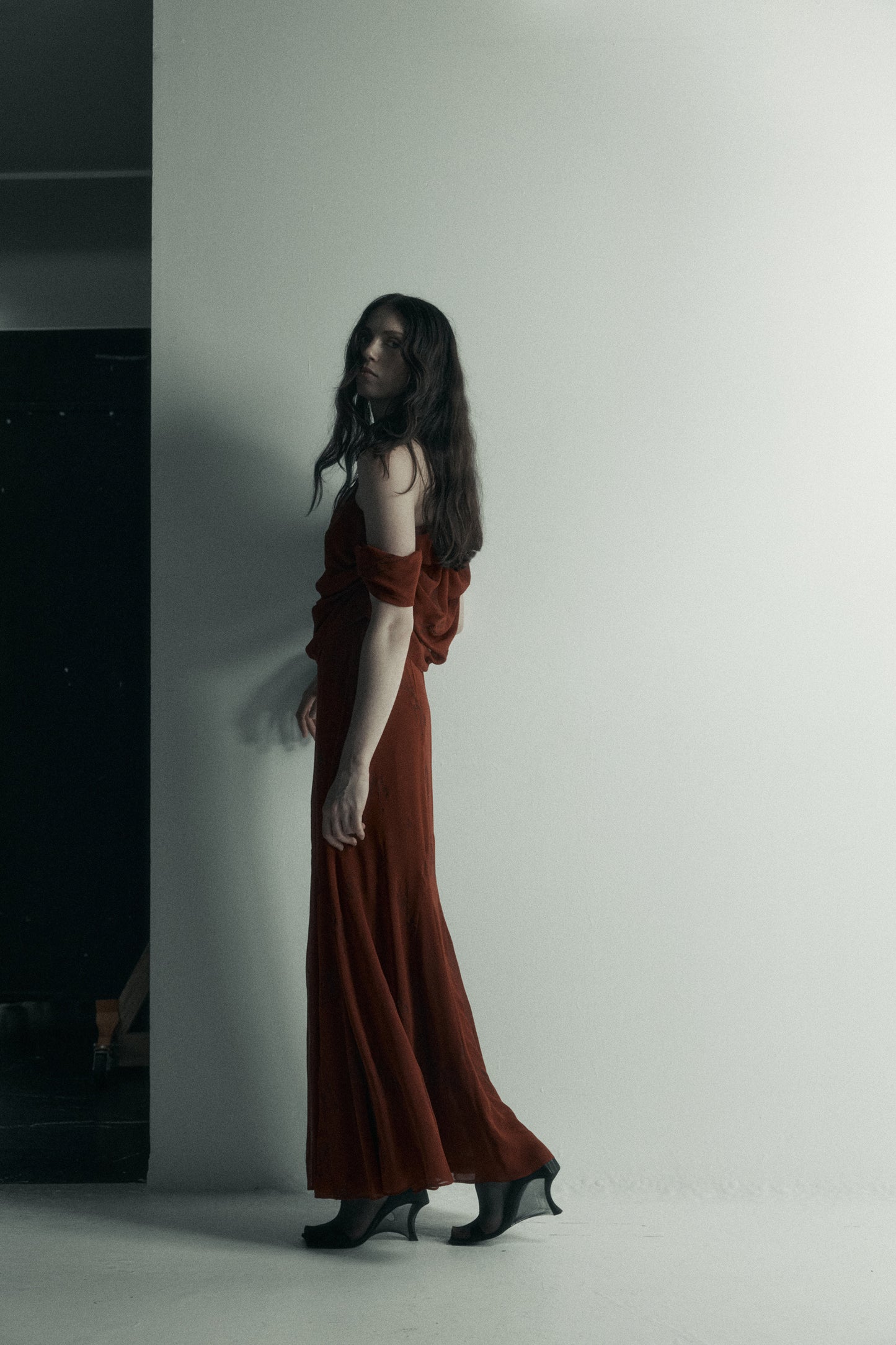 Lucille Dress in Silk Georgette