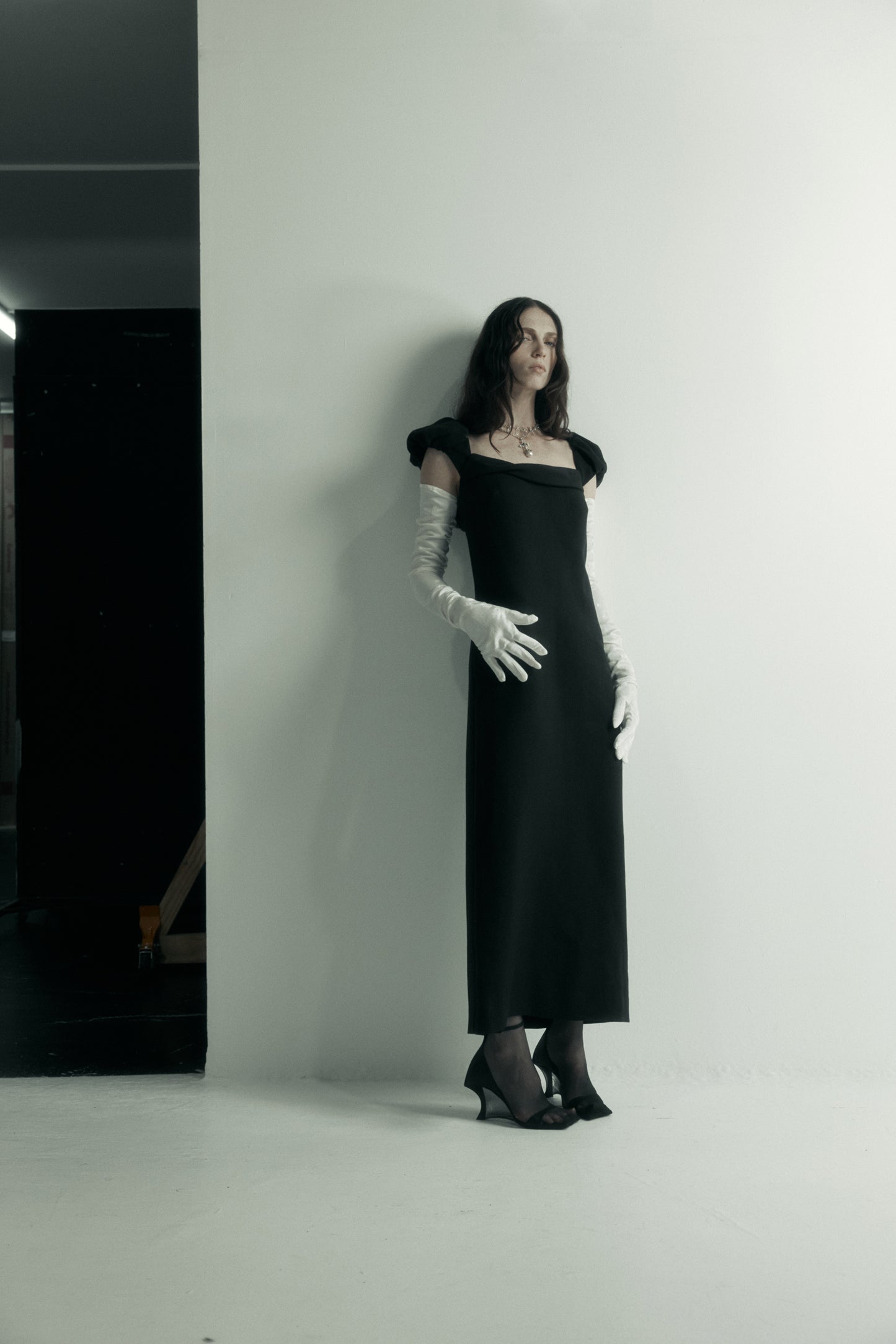 Robertson Dress in Wool Tencel Suiting