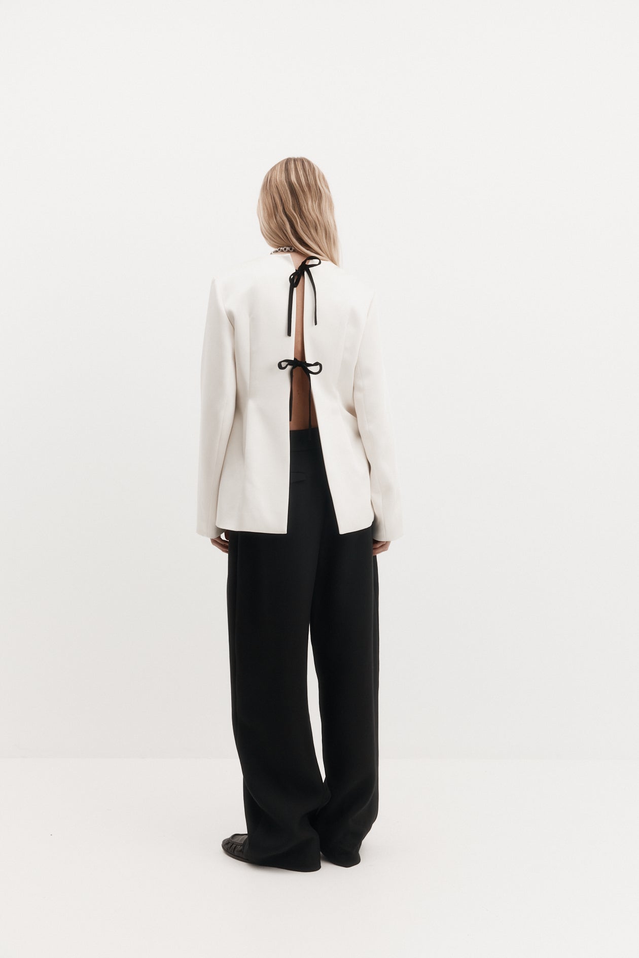 Loin Top in Satin Faille