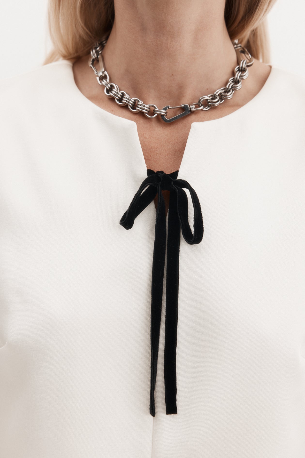 Loin Top in Satin Faille