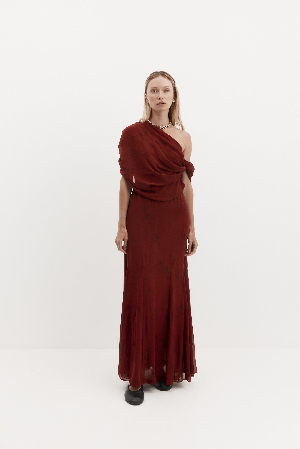 Lucille Dress in Silk Georgette