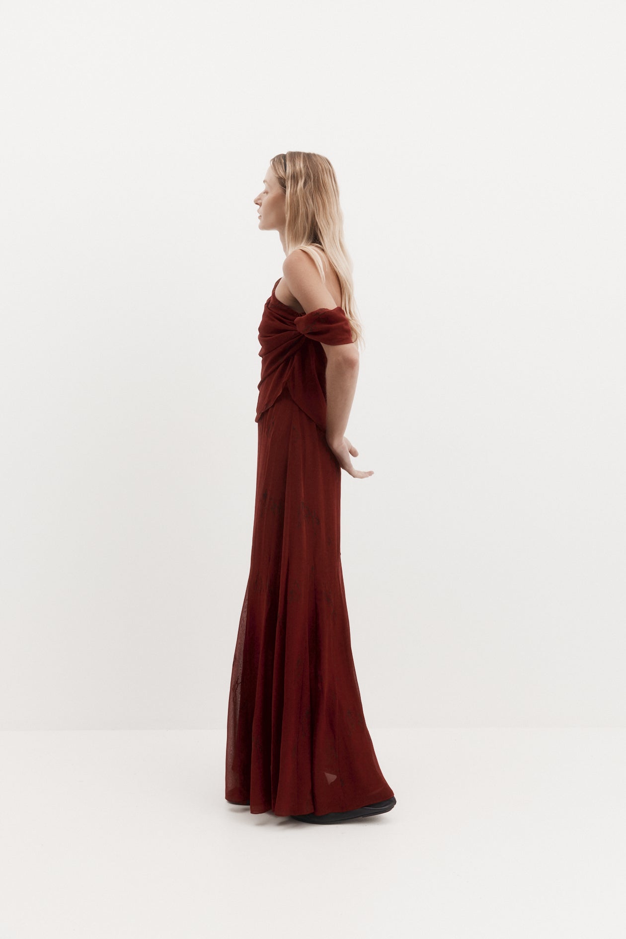 Lucille Dress in Silk Georgette