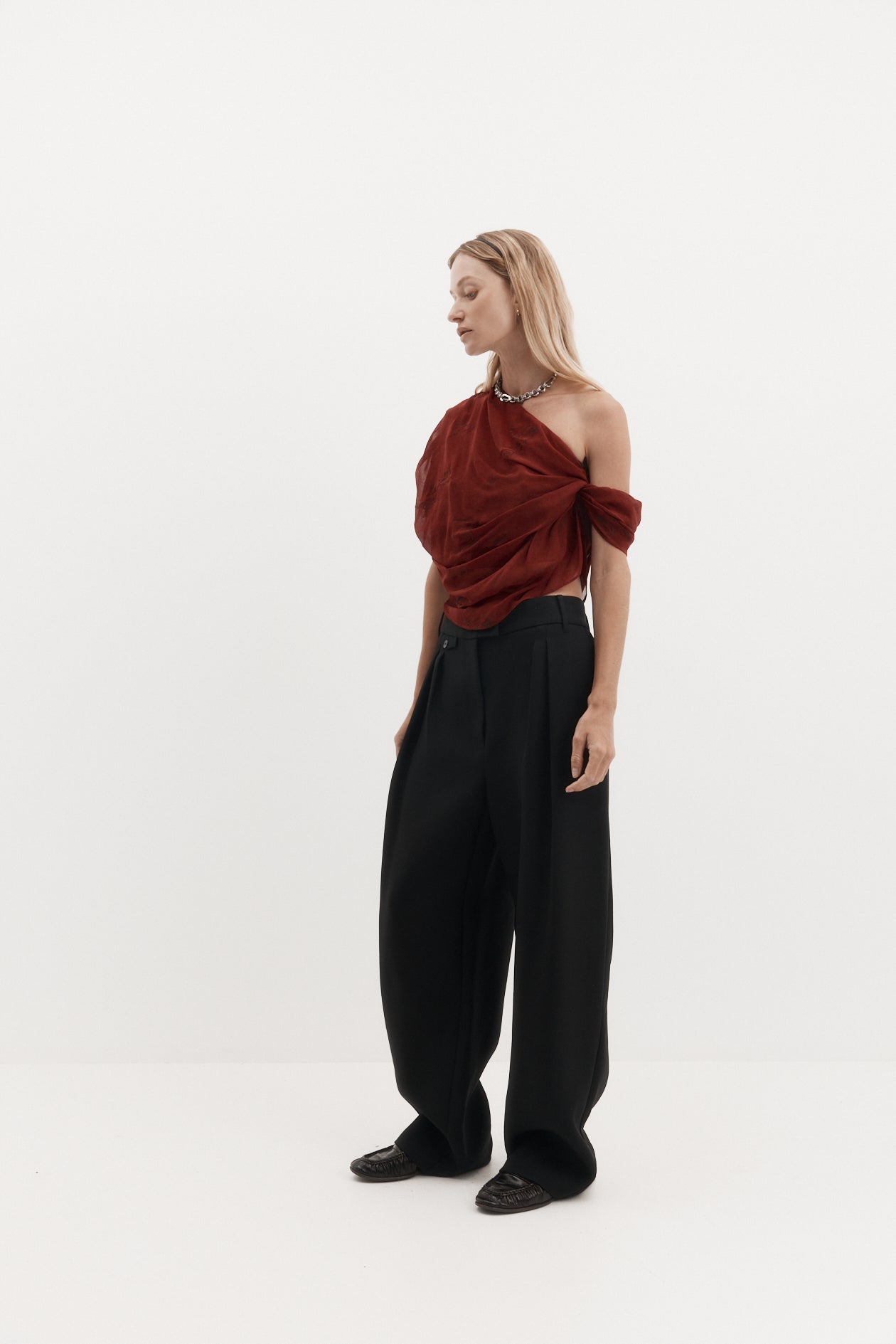 Lucille Top in Silk Georgette