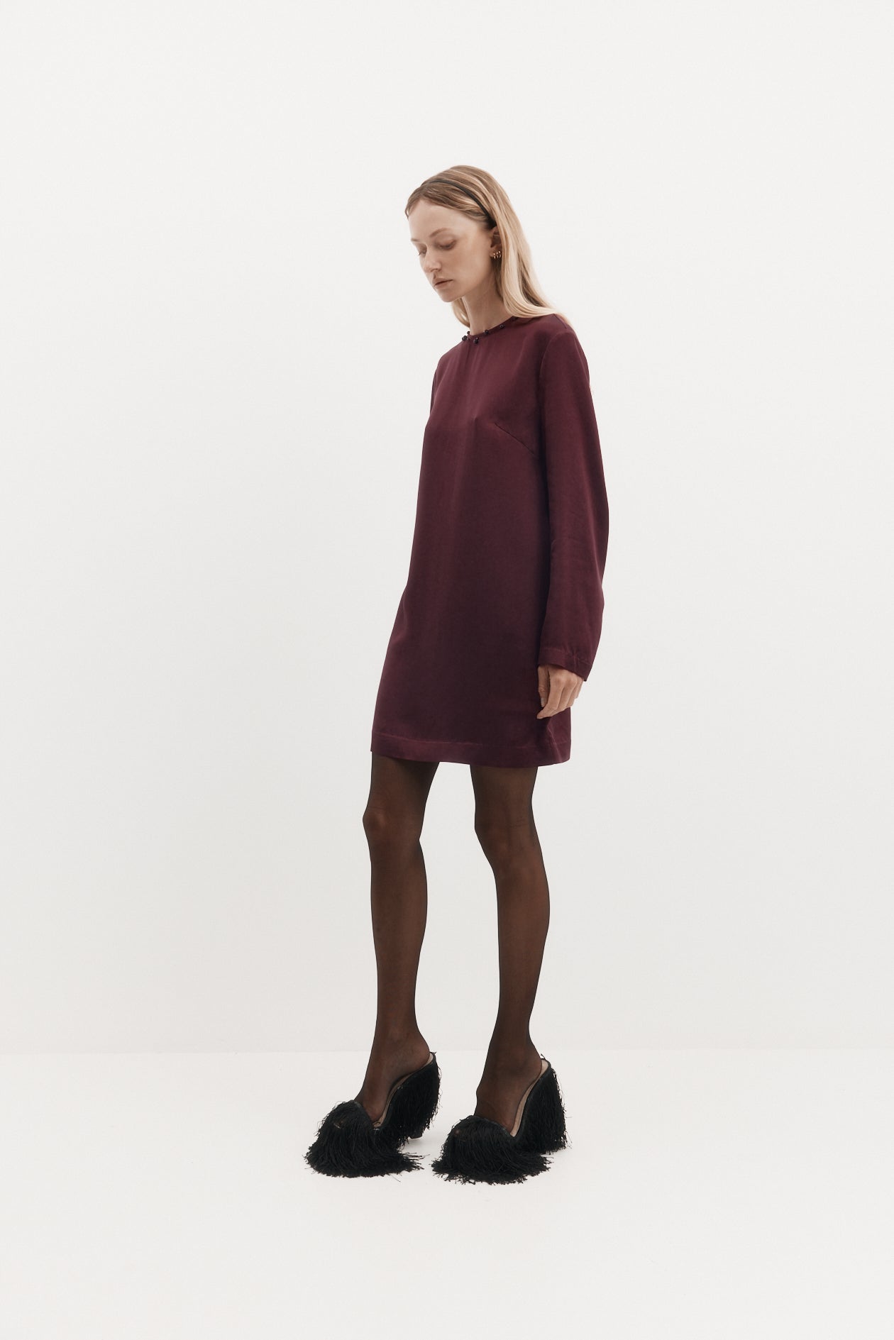 Saul Dress in Silk Satin