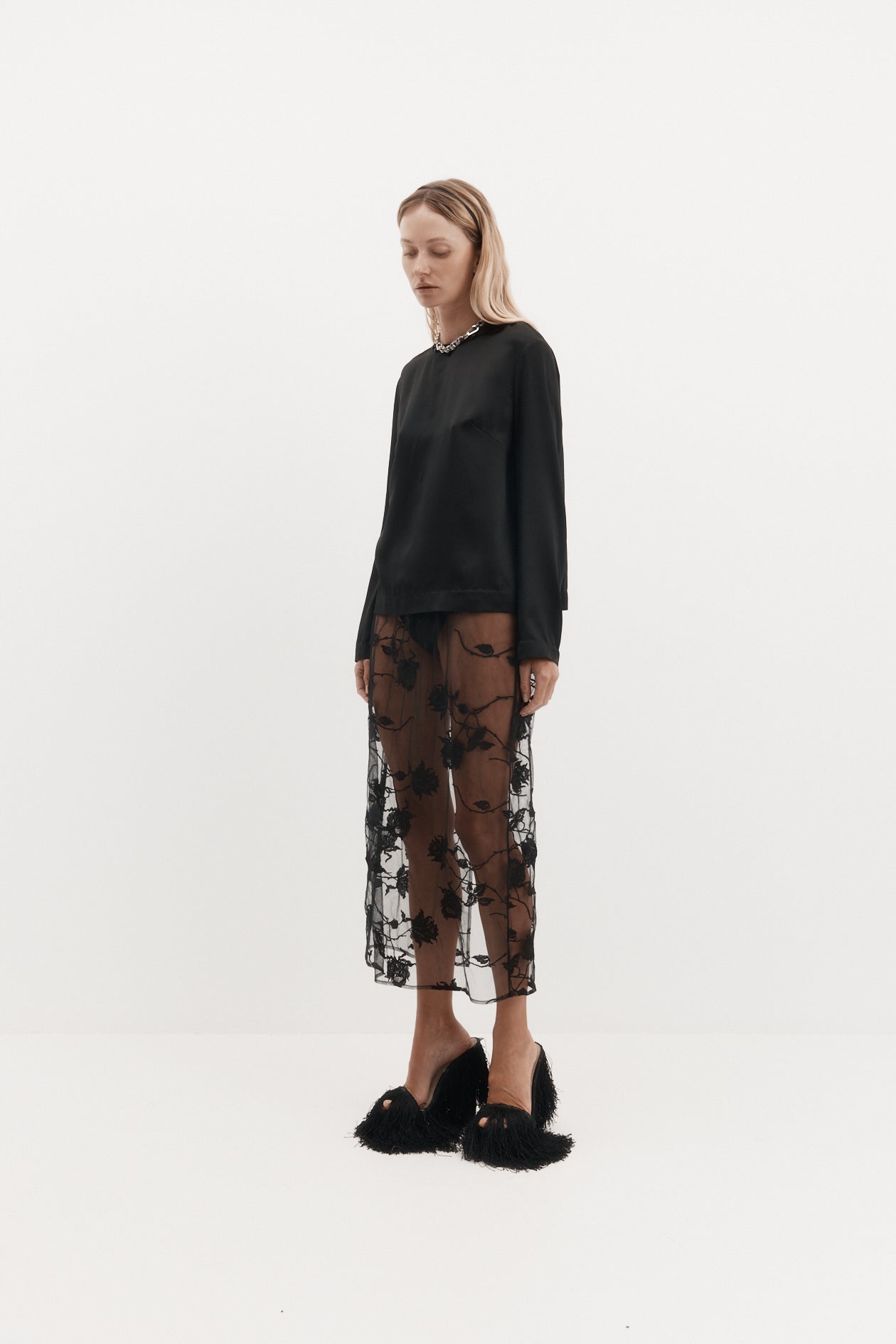 Camilla Skirt in Embroidered Tulle