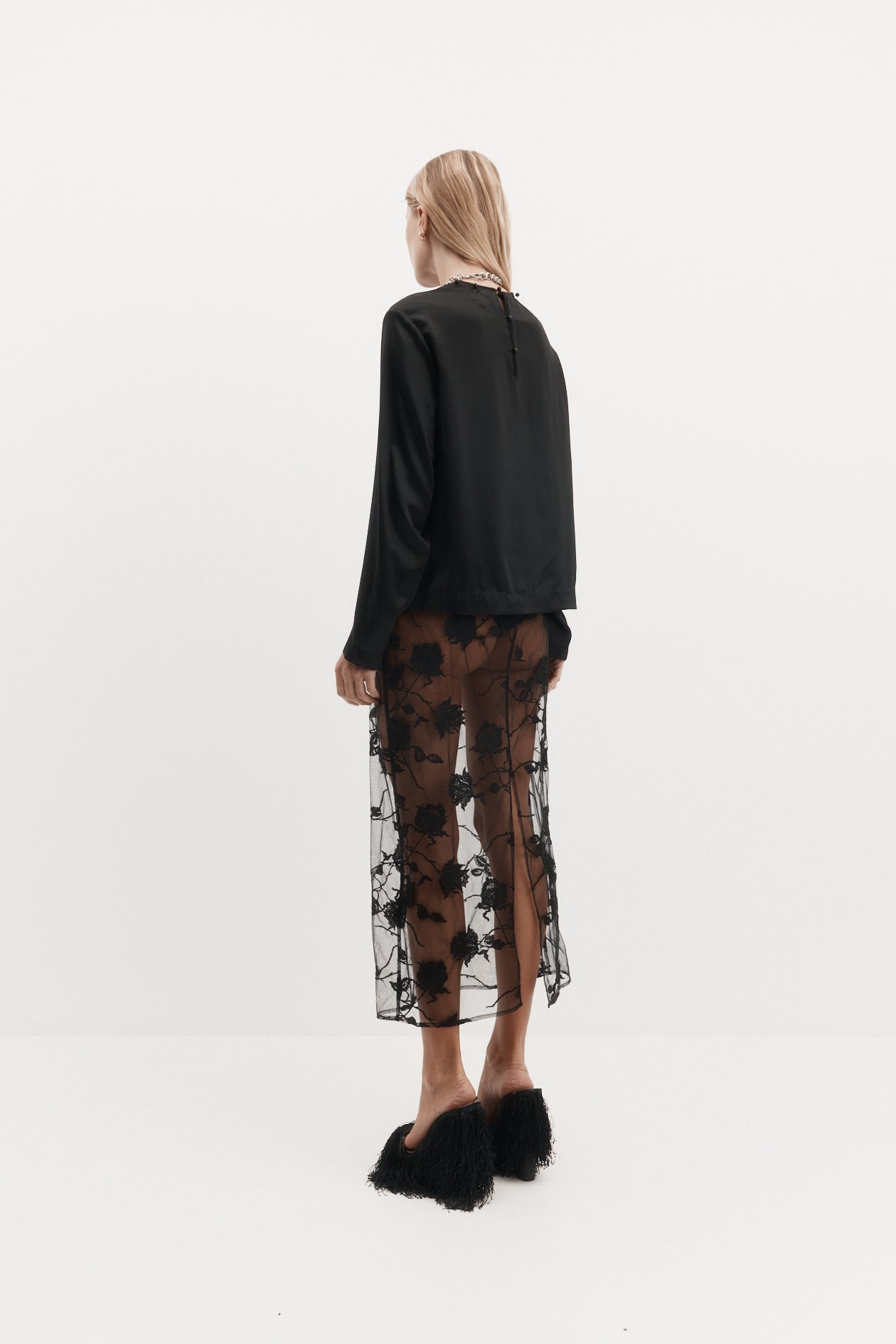 Saul Top in Silk Satin