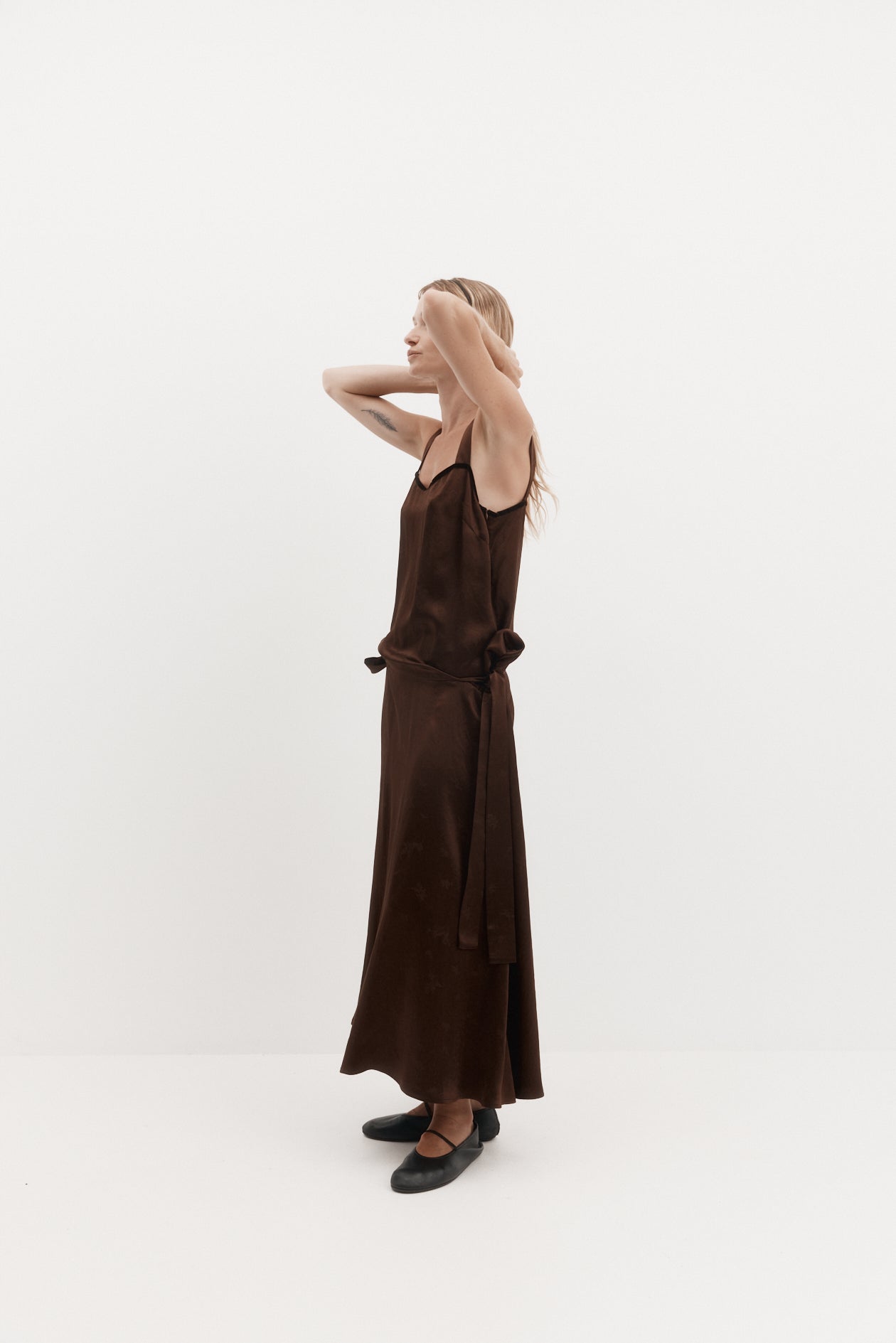 Wexer Dress in Jacquard Satin
