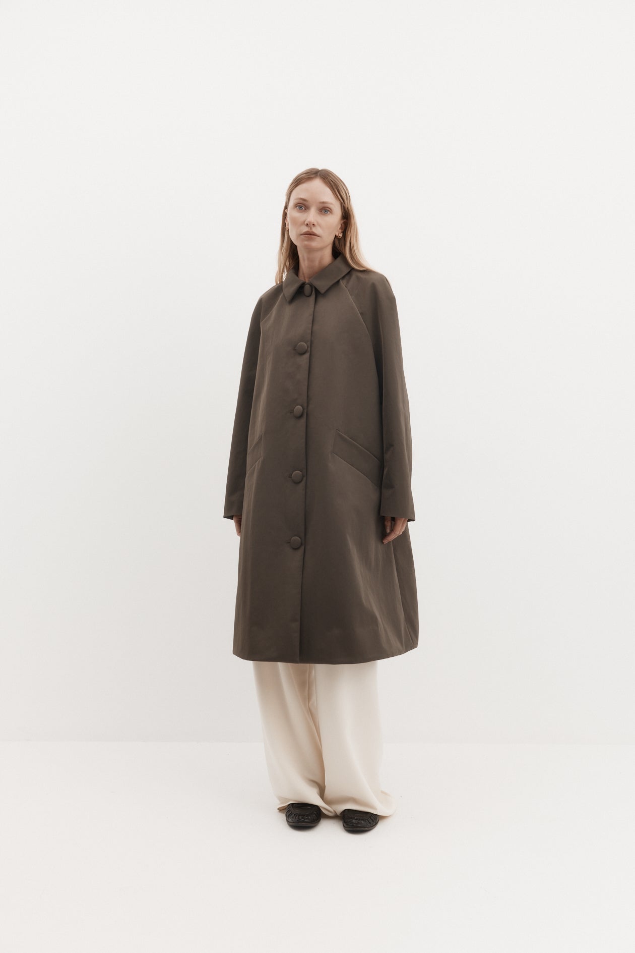 Sylvie Coat in Laminated Nylon