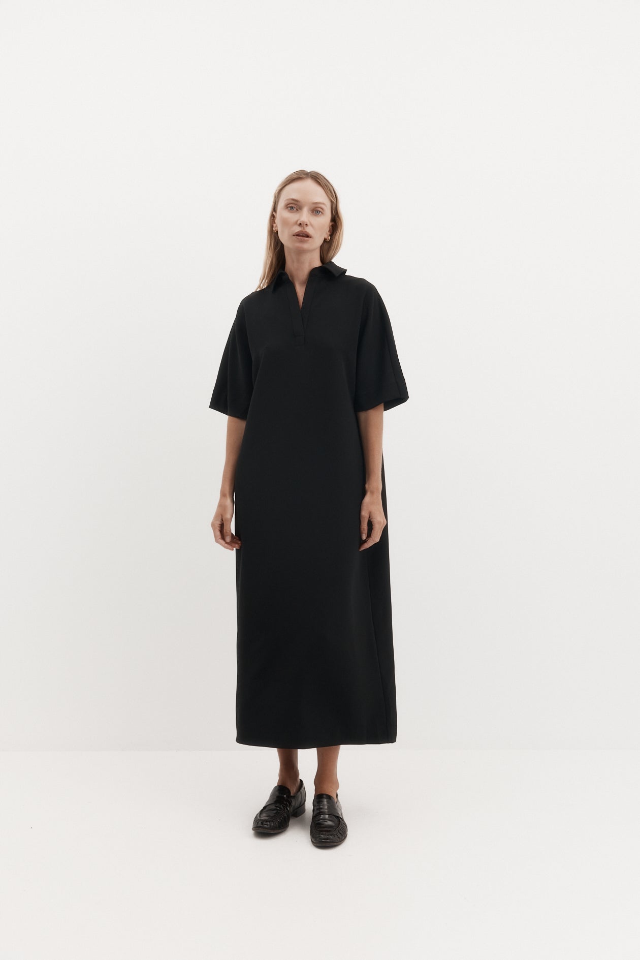 Long Polo Dress in Drape Suiting NZ/AU/UK - 10 Long Polo Dress in Drape Suiting NZ/AU/UK - 10
