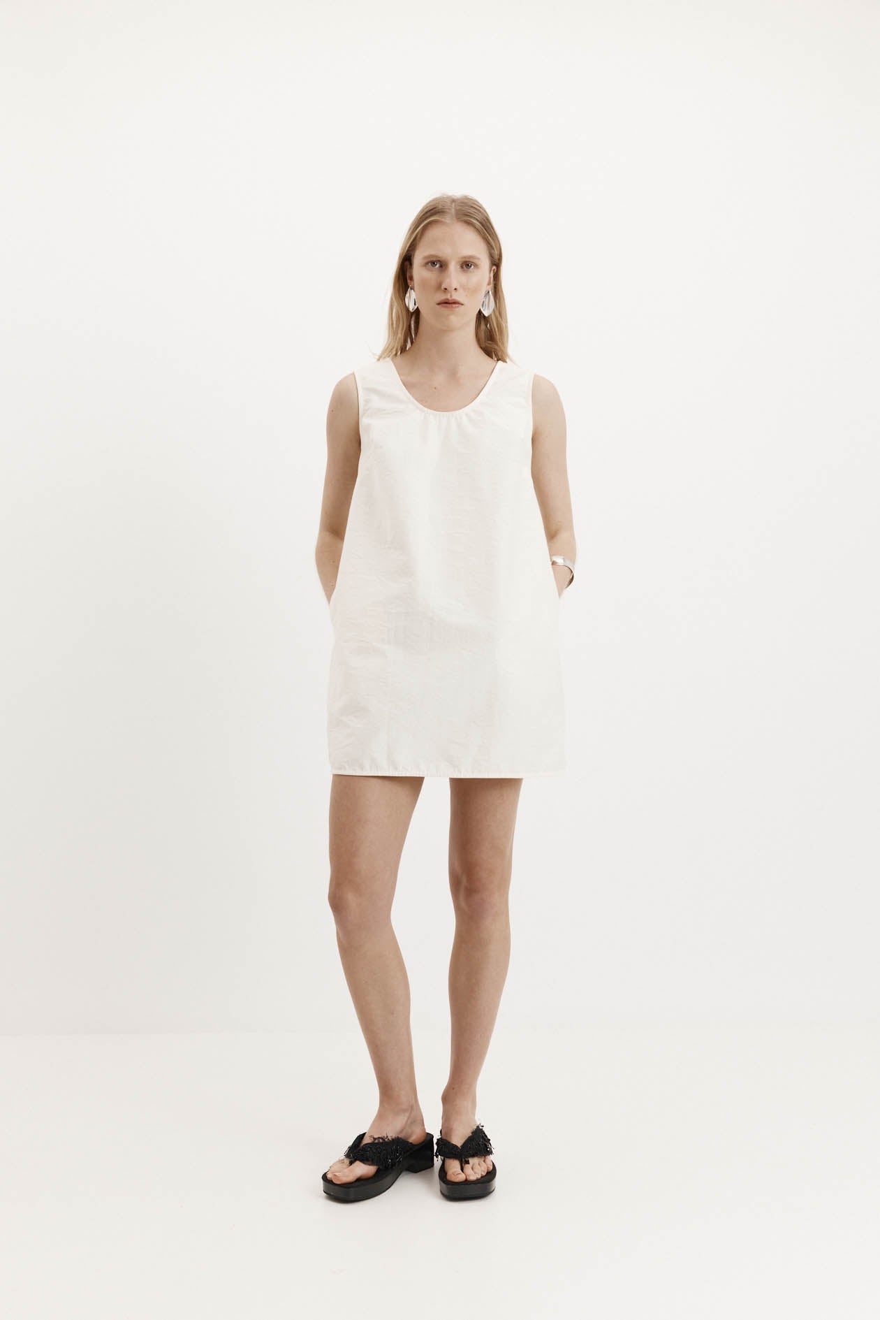 Gigi Mini Dress in Textured Cotton